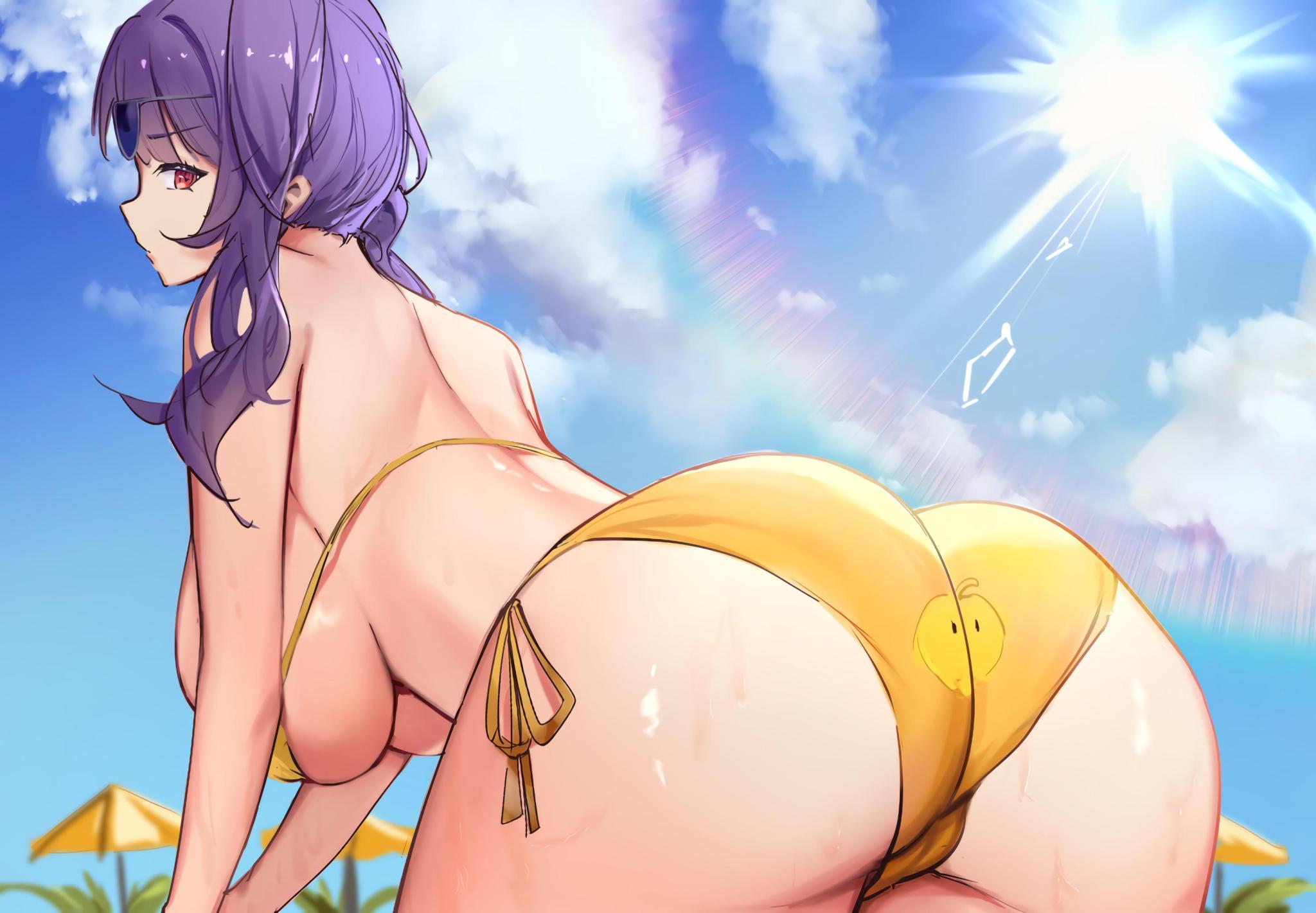 Anime Pops 10 - NSFW, Girls, Anime, Anime art, Hand-drawn erotica, Booty, Underwear, Swimsuit, Longpost