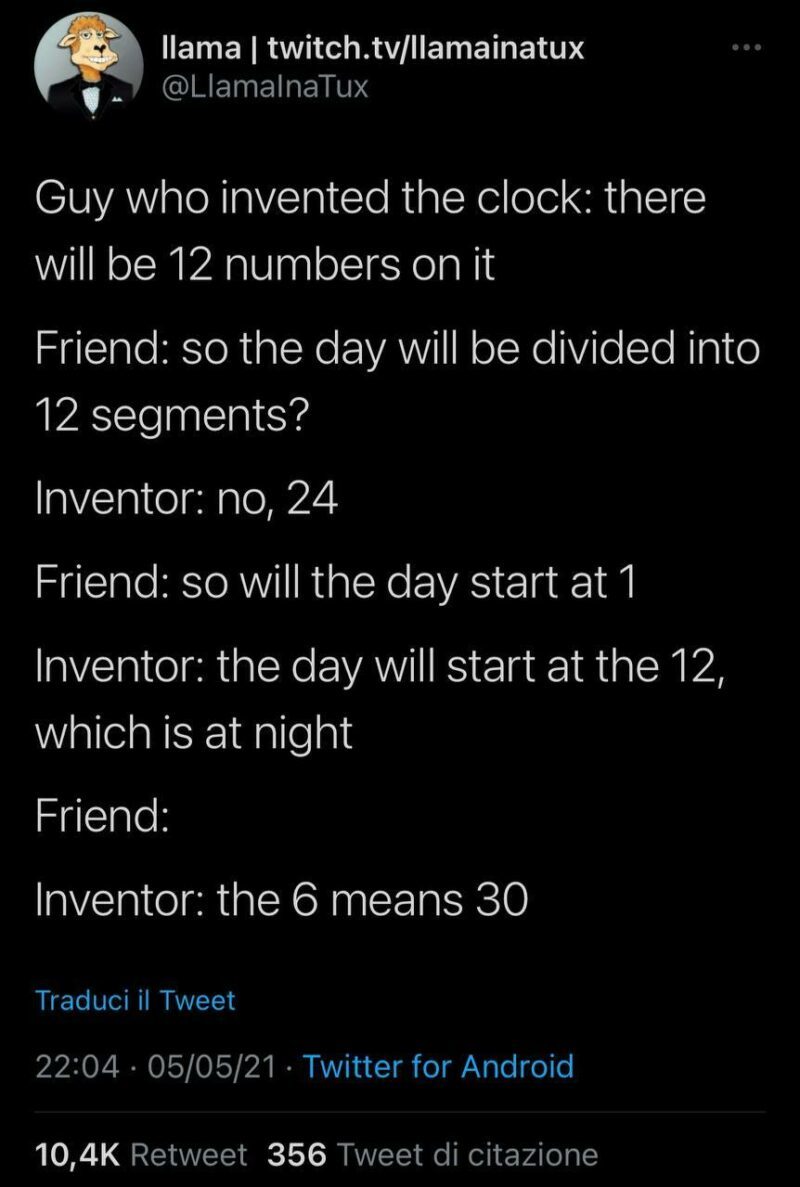 Friend: Brilliant! - Twitter, Clock, Inventions, Screenshot