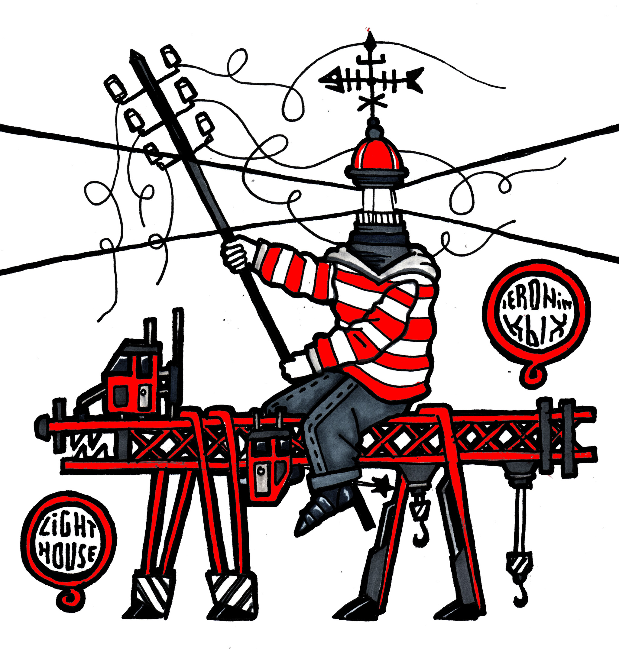 Lighthouse Man 3 - My, Art, Lighthouse, Series, Drawing, Longpost