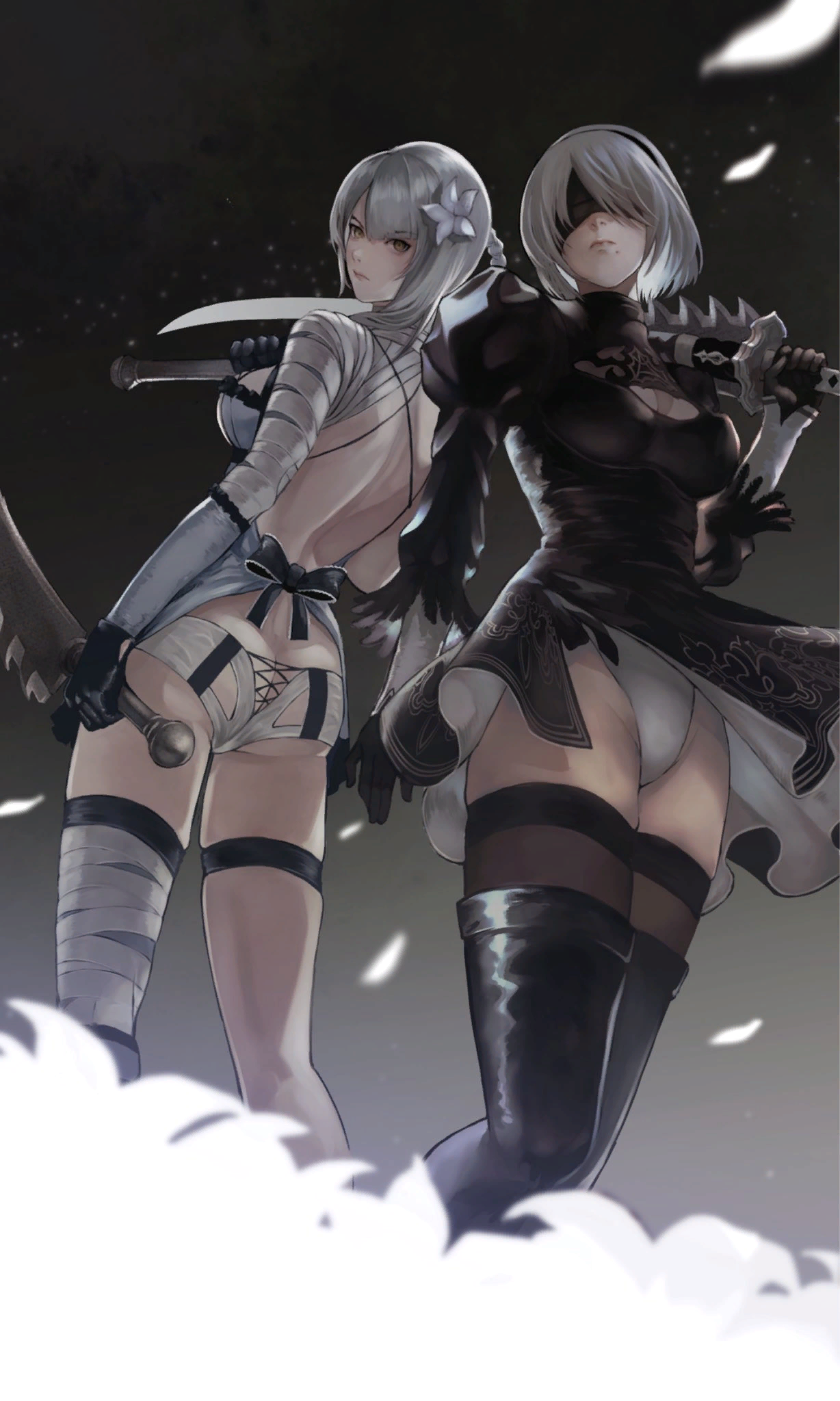 Kaine and 2B - NSFW, NIER Automata, NIER replicant, Kaine, Yorha unit No 2 type B, Art, Games, Erotic