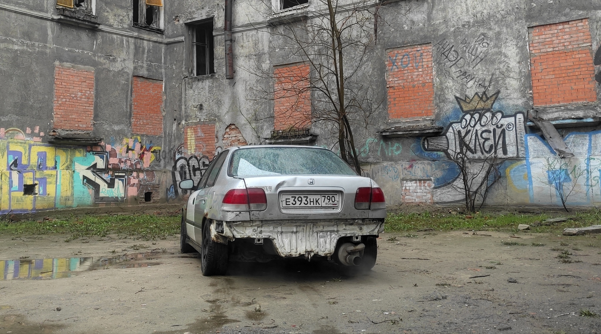 В родной среде обитания - Моё, Санкт-Петербург, Ленинград, Honda Civic, Авто, Автомобилисты, Граффити, Длиннопост