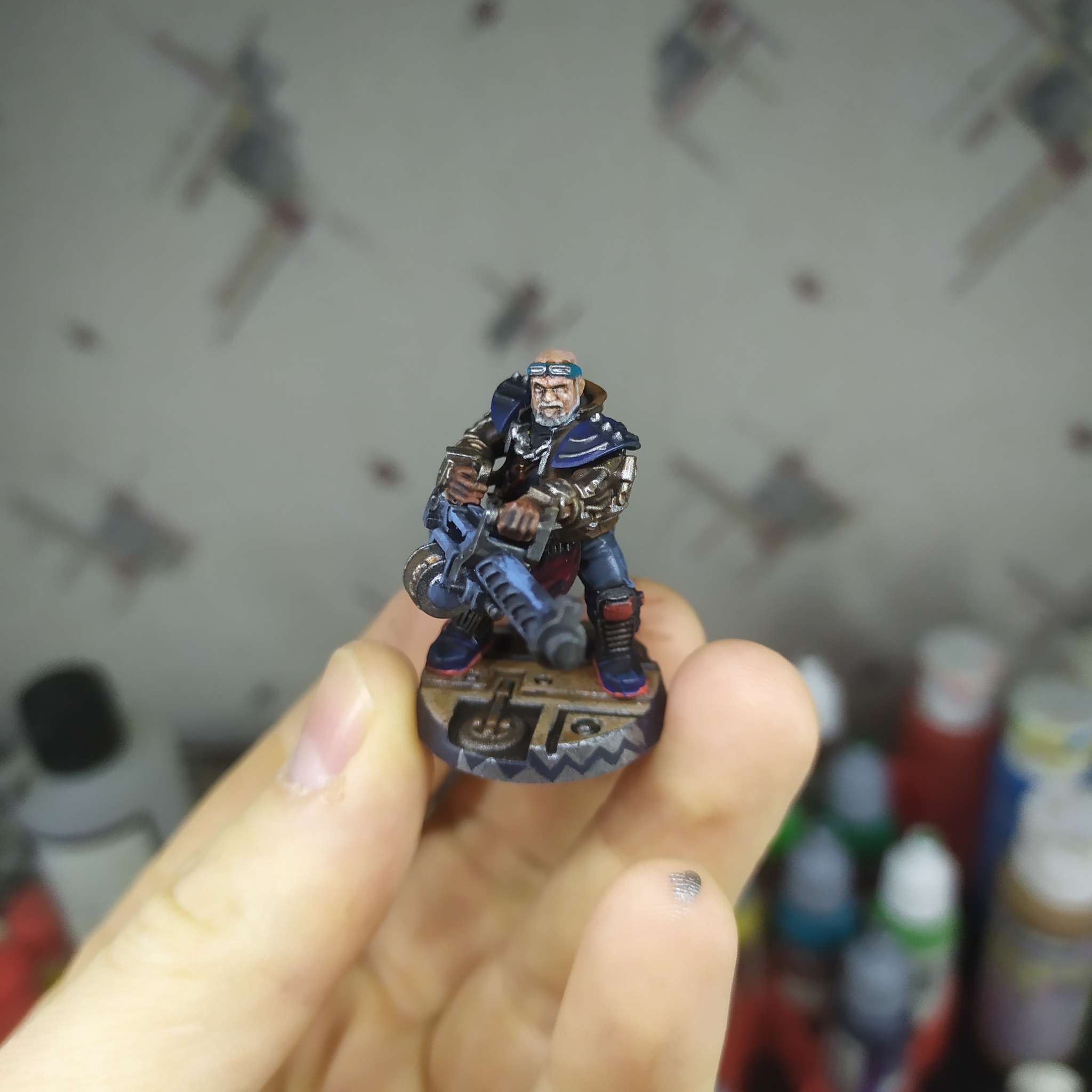 Some Necromundan guys in leather jackets - My, Warhammer 40k, Warhammer, Necromunda, Acrylic, Wh miniatures, Board games, Desktop wargame, Painting miniatures, Longpost