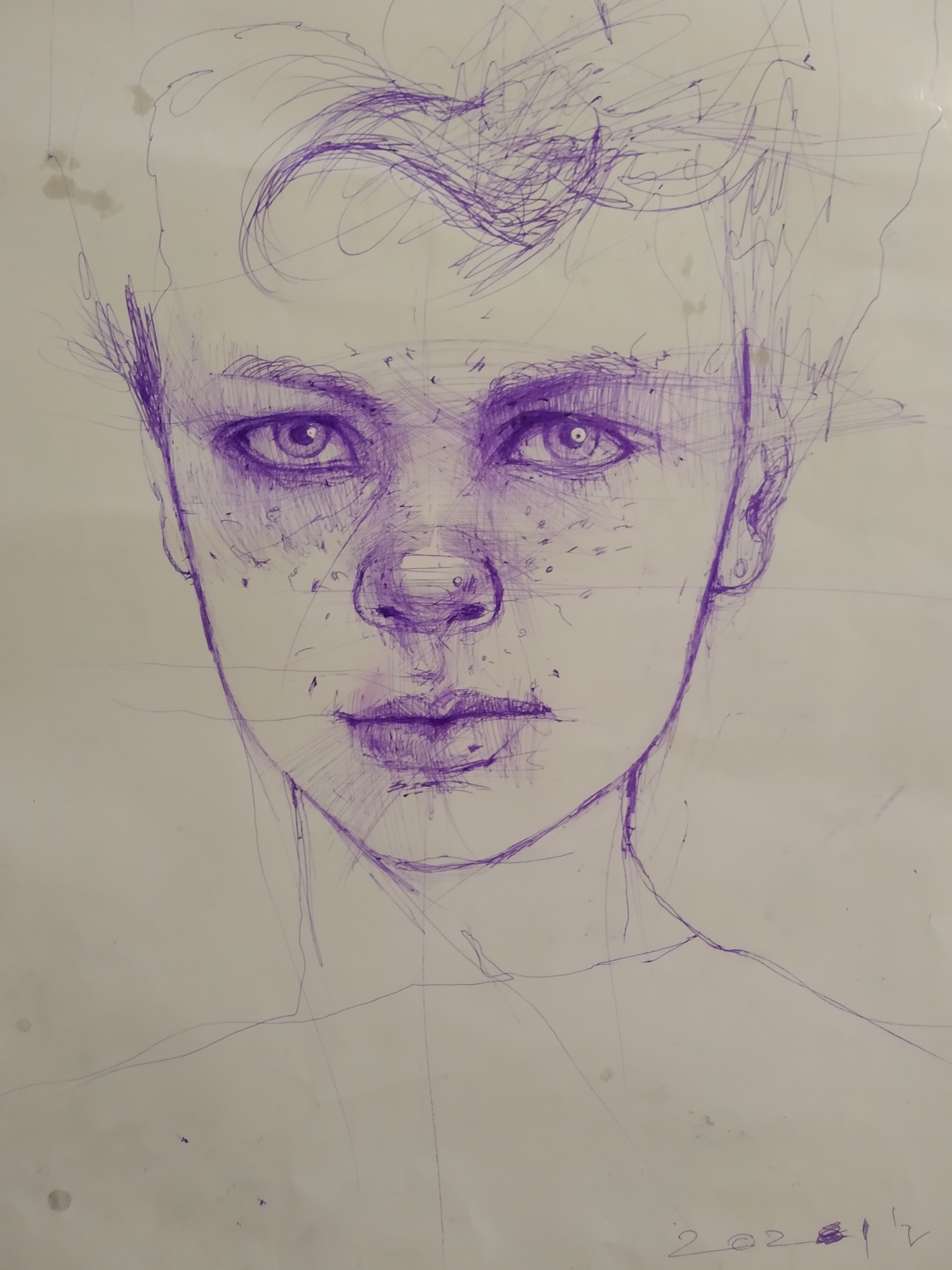 Sketch - My, Portrait, Sketch, Pen drawing, Graphics