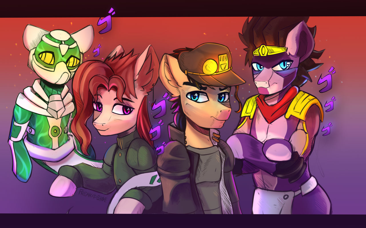 Show your stand! - My little pony, MLP crossover, Jojos bizarre adventure, Ponification, Kakyouin Noriaki, Kujo Jotaro