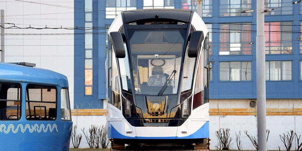 The first single-section trams entered routes in the north-west of Moscow - Moscow, Tram, Transport