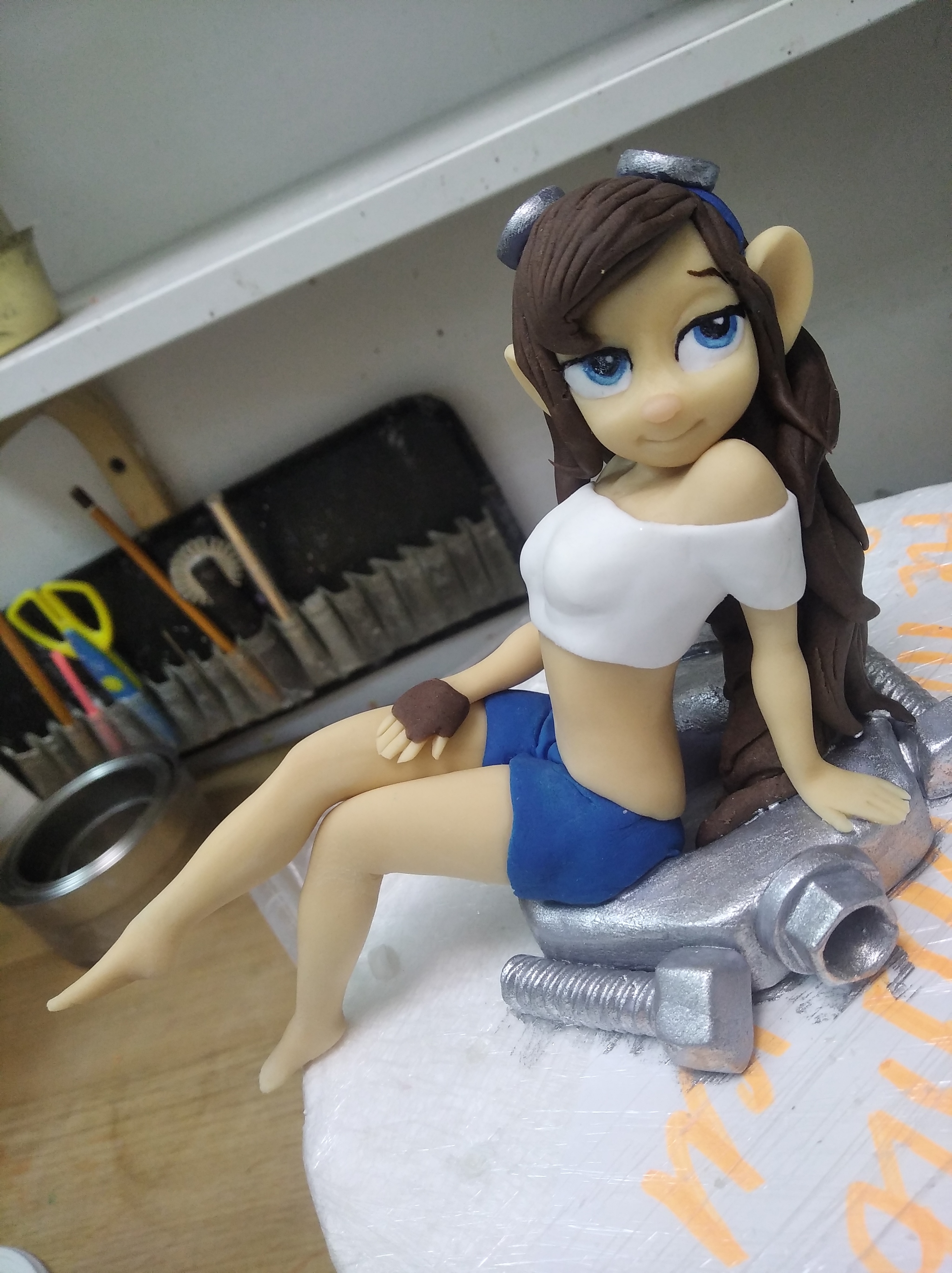 Sweet Gadget - My, Mastic, Figurines, Longpost, Cake, Gadget hackwrench