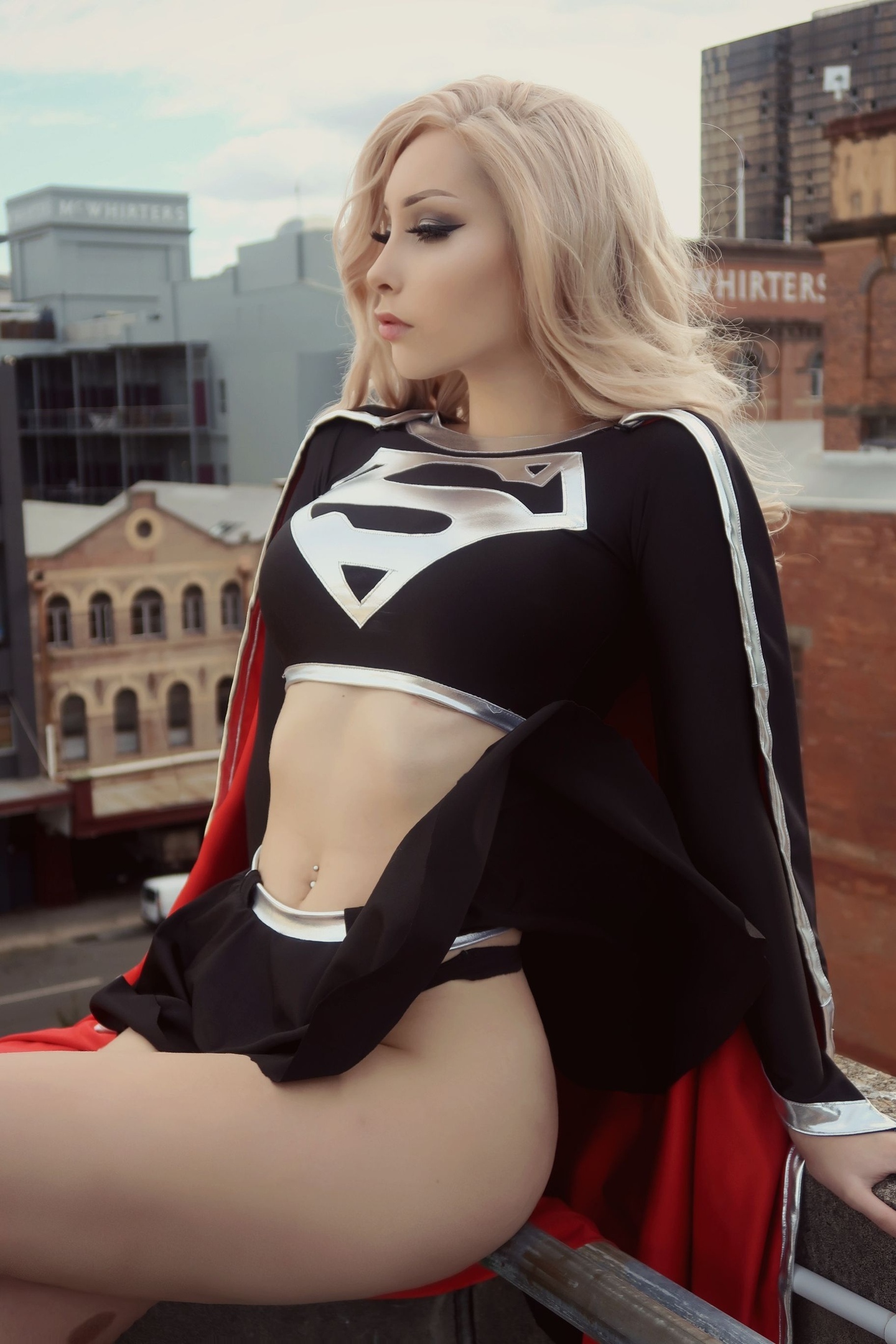 Beke Jacoba - Dark Supergirl - NSFW, Supergirls, Девушки, Эротика, Косплей, Грудь, Попа, Черное, Длиннопост