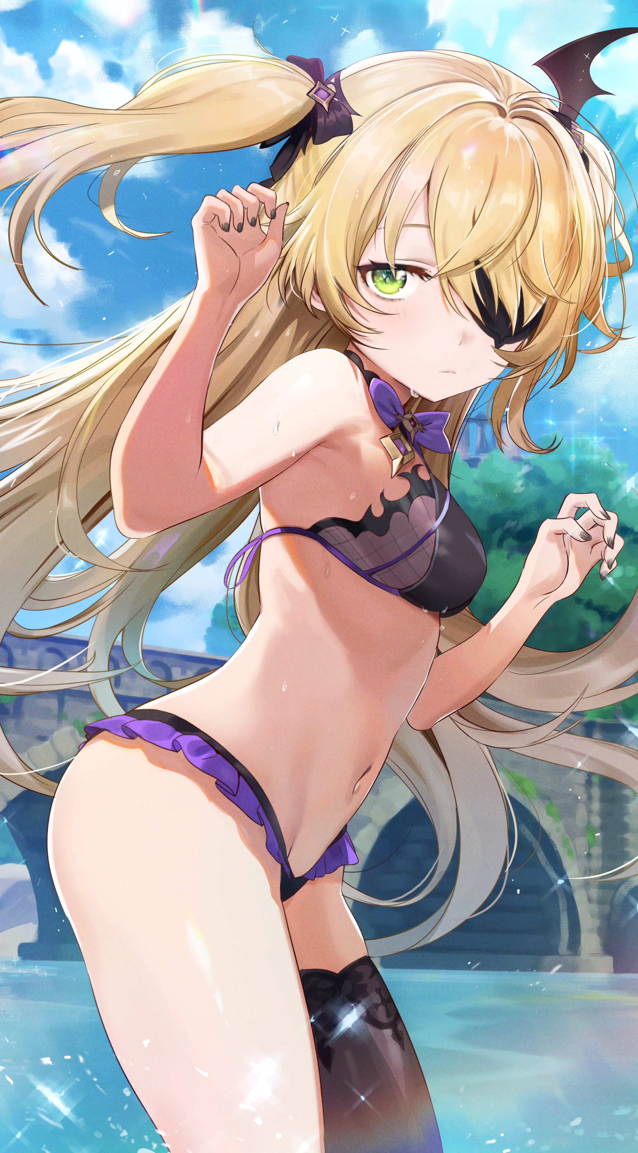 Fischl - NSFW, Genshin impact, Fischl, Anime art, Art, Games, Swimsuit