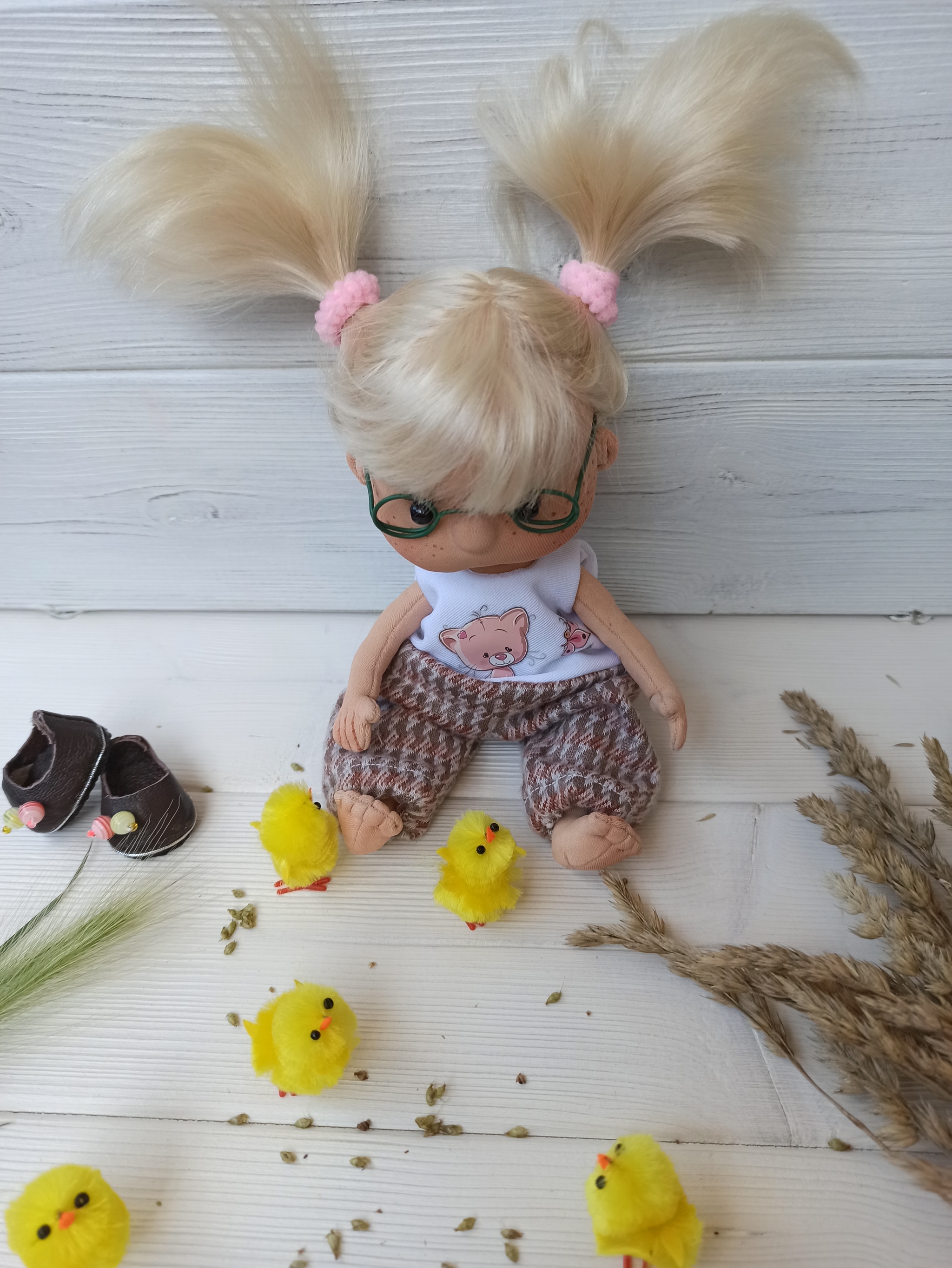 My handmade children 3 - My, Textile doll, Handmade dolls, Longpost