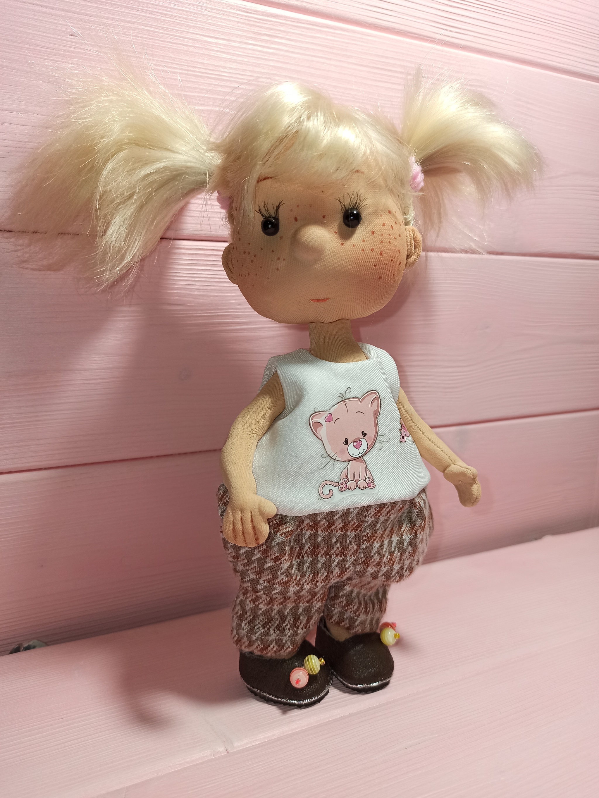 My handmade children 3 - My, Textile doll, Handmade dolls, Longpost