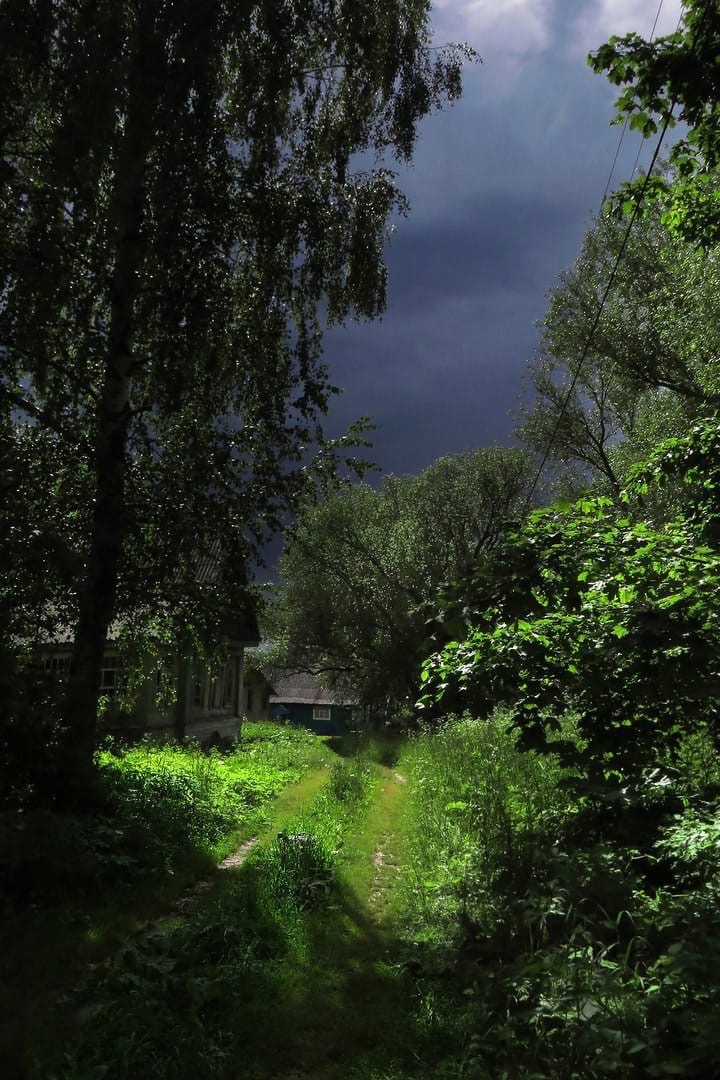 Before the storm - The clouds, Village, Thunderstorm, Nature