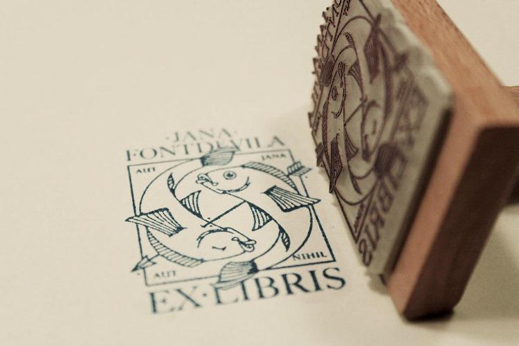 Ex-libris From the books... - My, Monogram, Monogram, Ex-libris, Initials, Books, GIF, Longpost