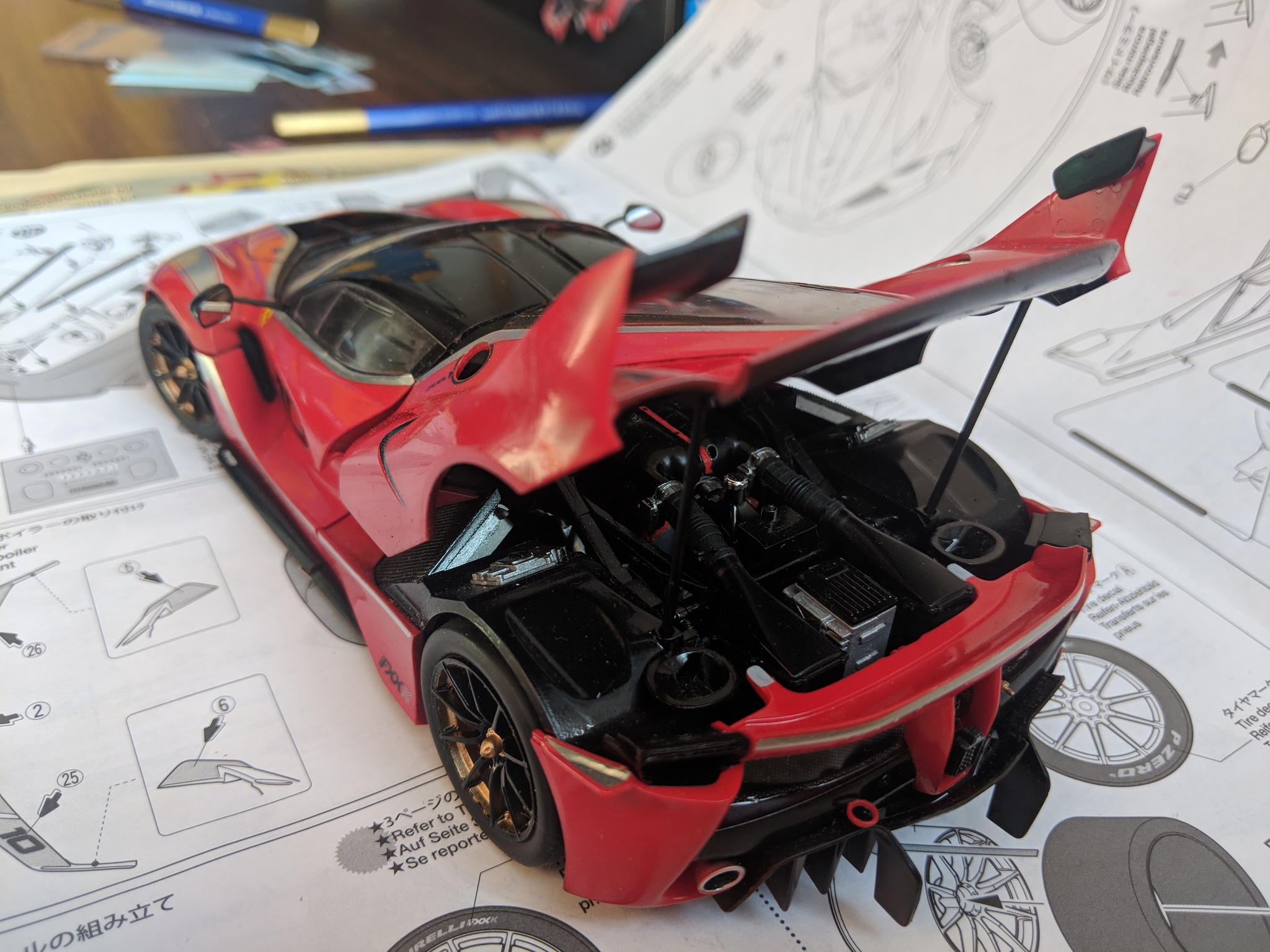 Ferrari FFX K Tamiya - My, Scale model, Prefabricated model, Stand modeling, Car modeling, Ferrari, Longpost
