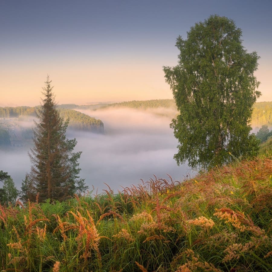 Morning mist over the Nemda River. - The nature of Russia, Travel across Russia, The photo, Morning, Fog, Kirov region