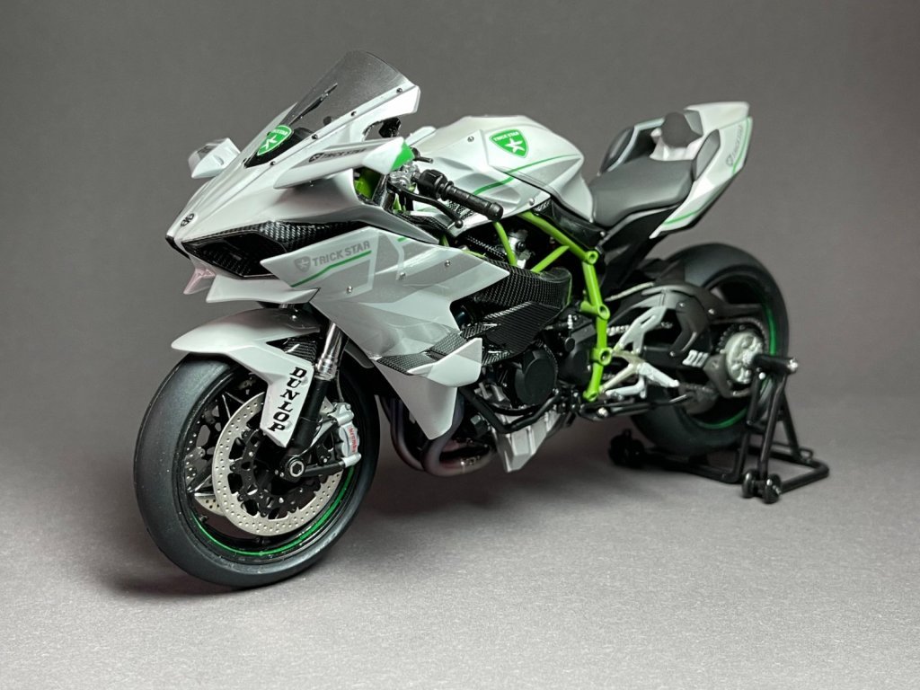 Kawasaki Ninja H2R Trickstar - My, Stand modeling, Superbike, Tamiya, Kawasaki, Longpost