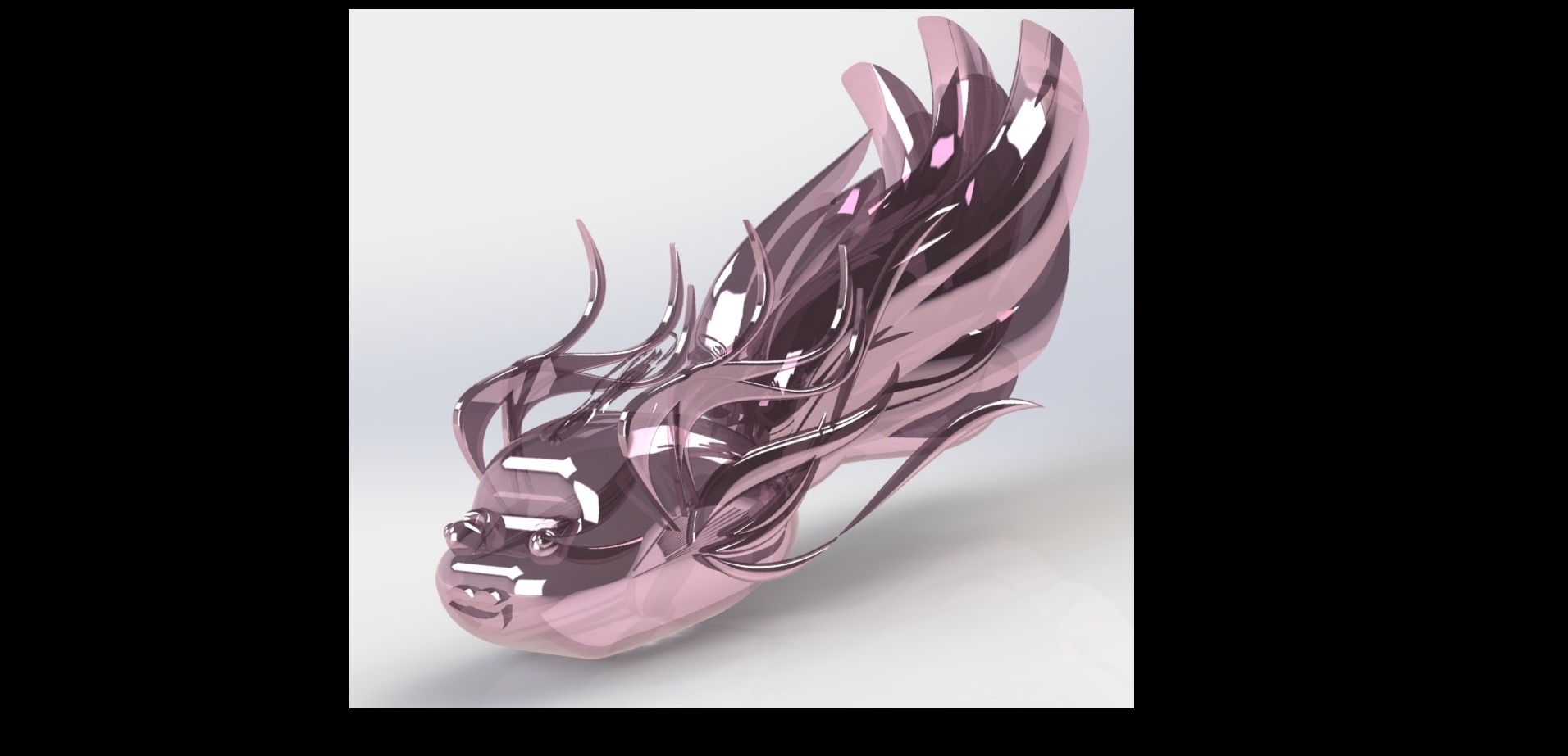 3D fish - My, Solidworks, 3D, Art, Ctrl Alt Del, A fish, 3D modeling