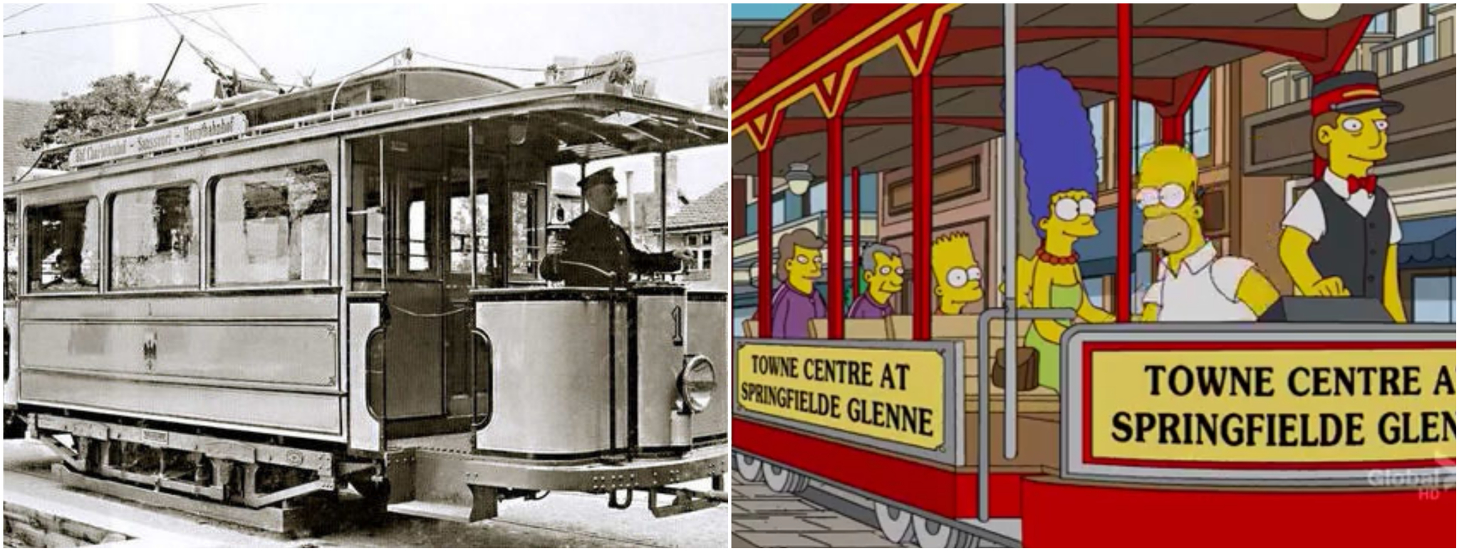 May 16, 1881 - The first electric tram in the world is opened - The Simpsons, The calendar, Tram