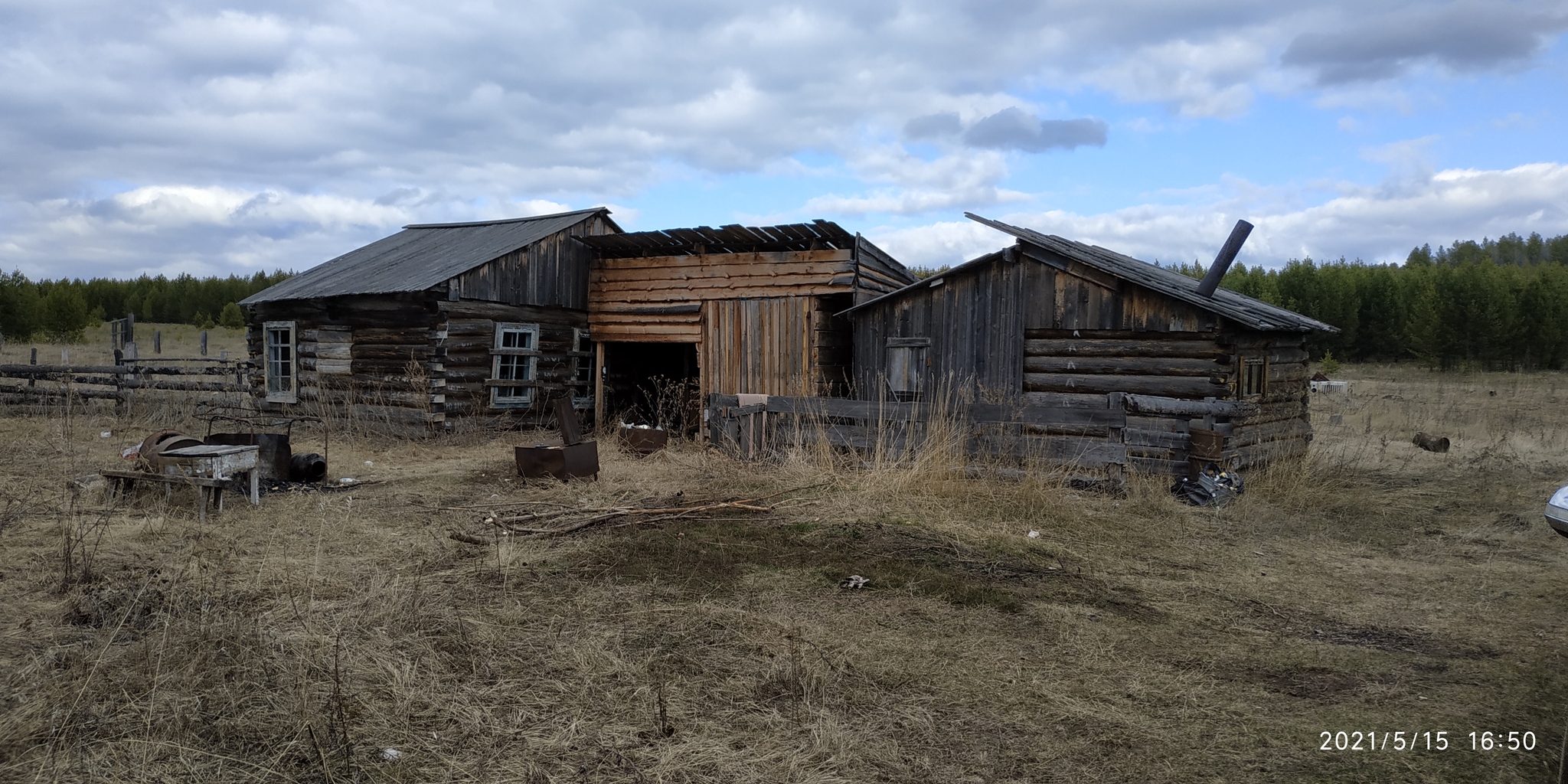 Abandoned village, Irkutsk region, Potapovo village - My, Village, Old man, House, School, Longpost