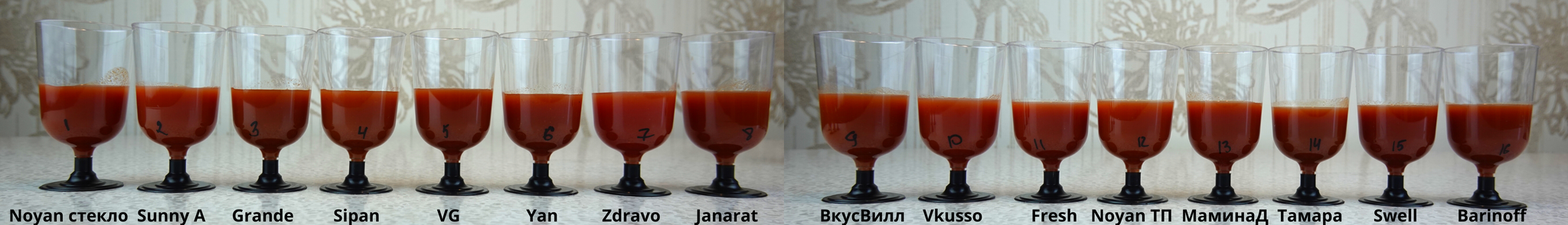 36 shades of tomato juice. Part 2: Direct Juice - My, Tomato juice, Comparison, Longpost