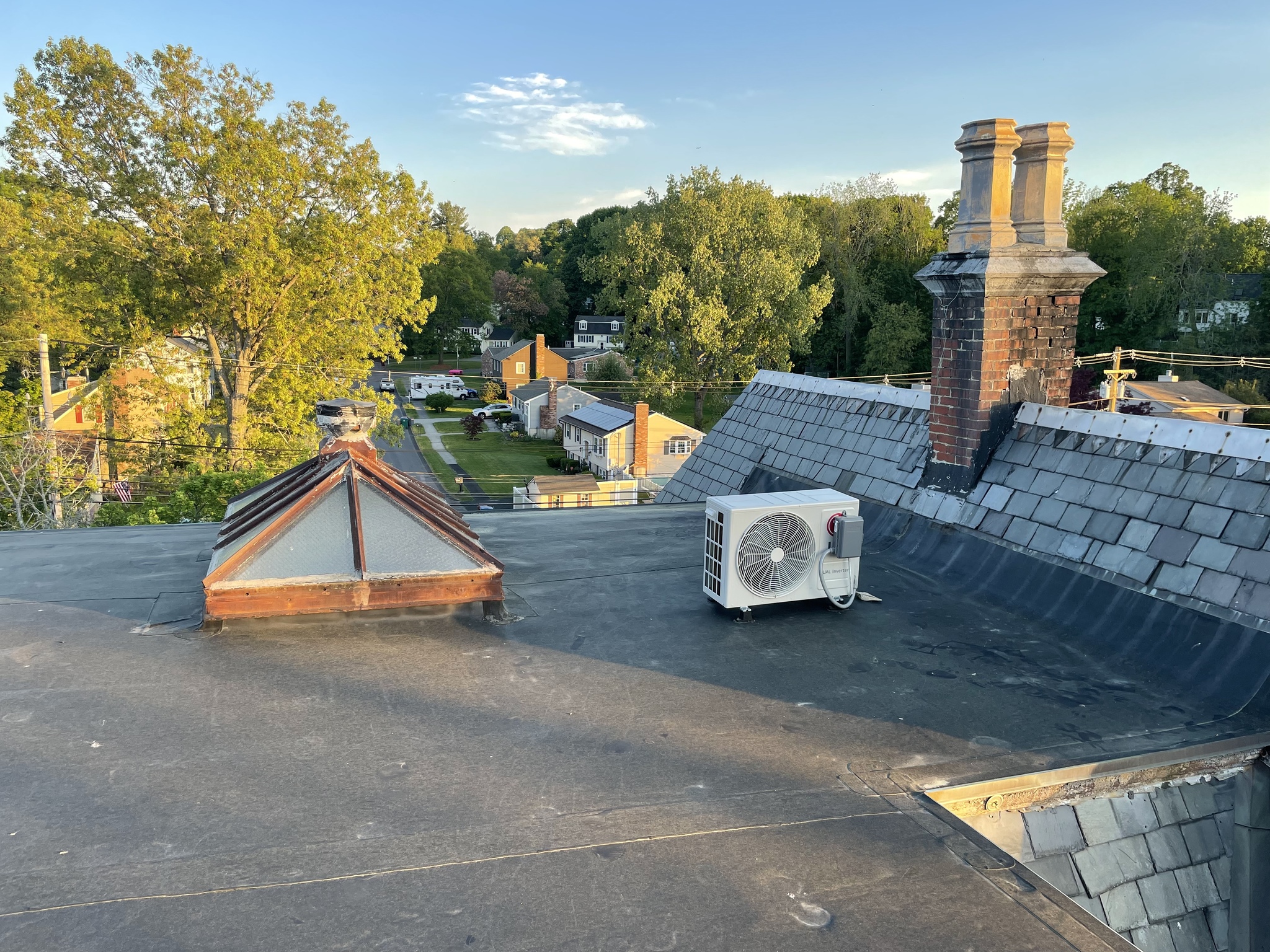 Slate roof and sunset - My, Roof, Victorian era, an old house, Slate, Longpost