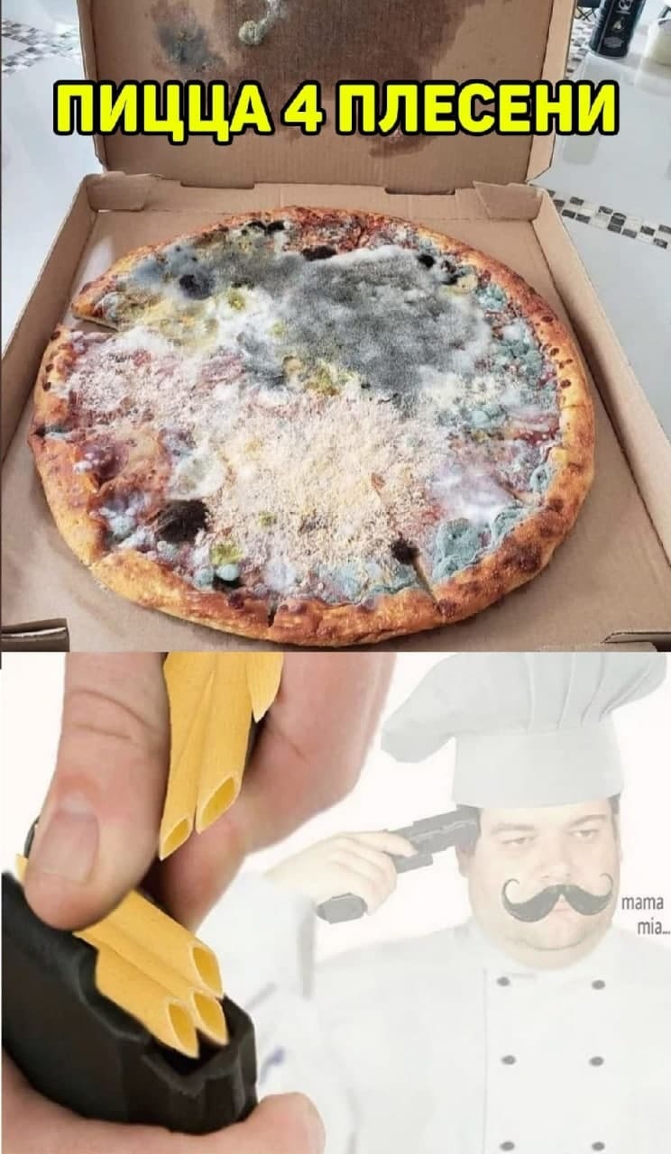 With mushrooms? With mushrooms - Pizza, Food, Mold, Humor, Picture with text