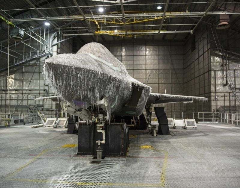 F-35 icing test - f-35, Ice, Hangar, Jet, The photo