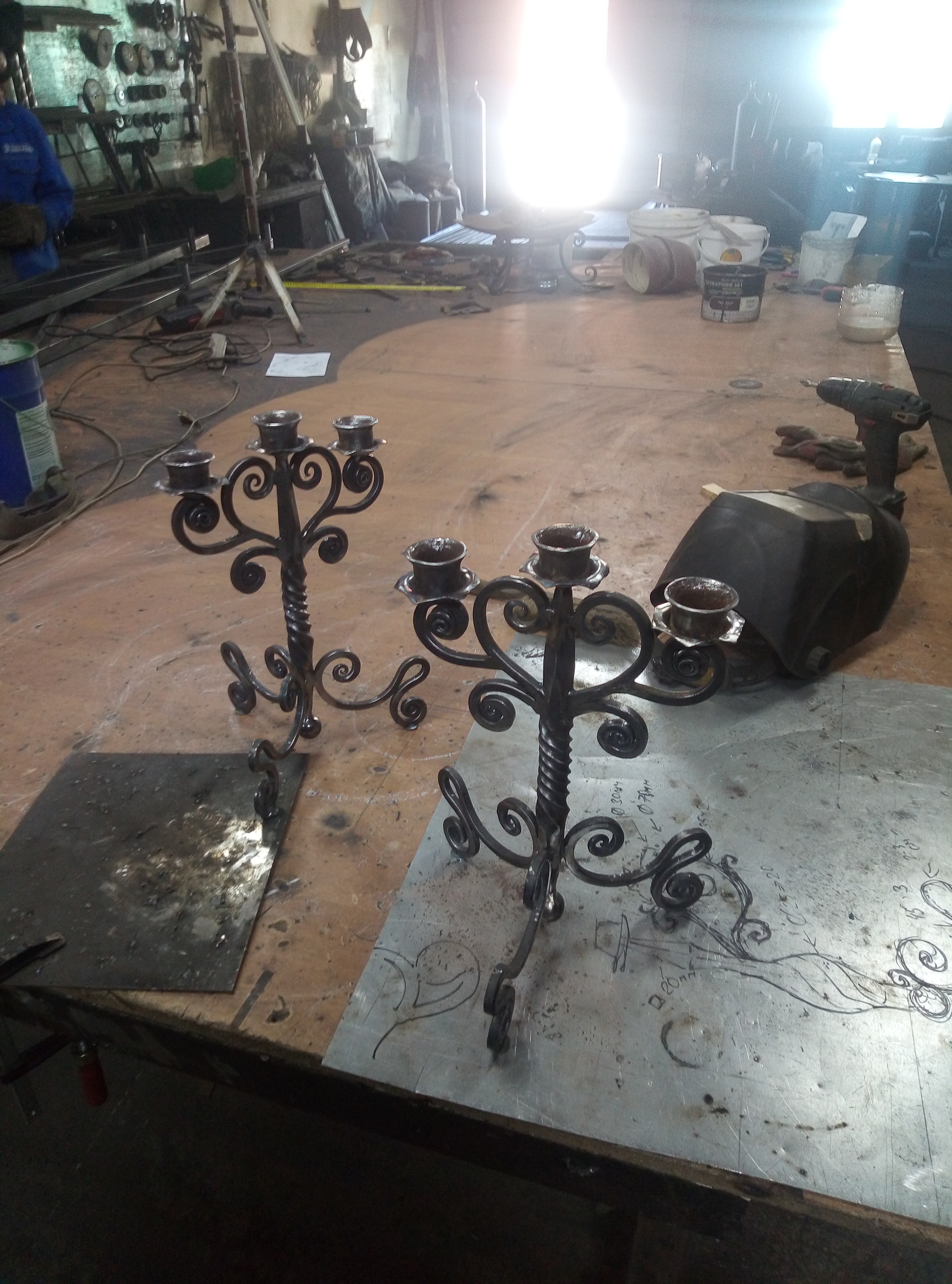 Candlesticks, forging, welding - My, Forging, Welding, Candlestick