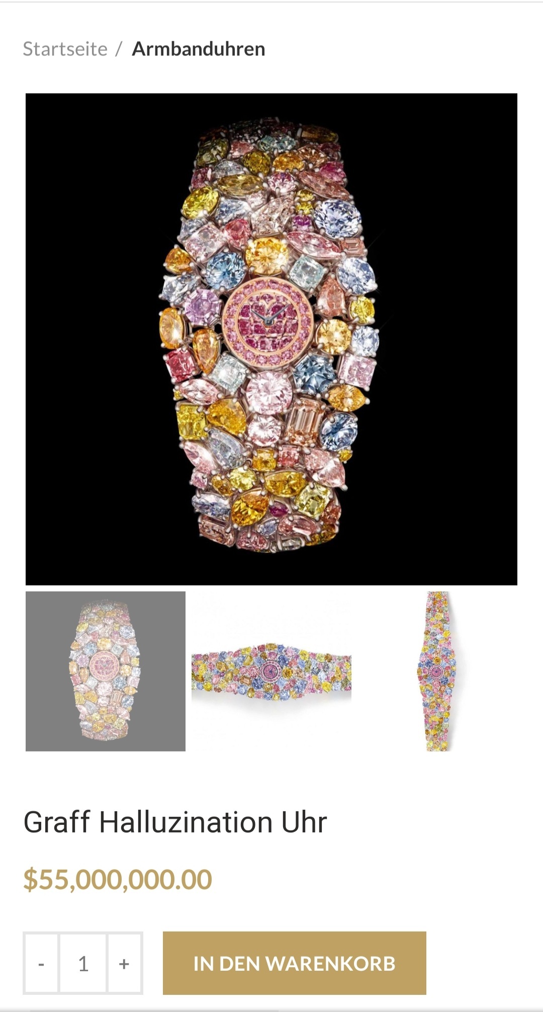 Watch for 55 million dollars - Clock, Diamond, Jewelry, Expensive-Rich, Video, Longpost