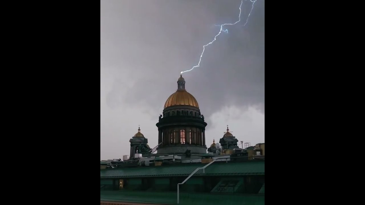 Reply to the post Lightning strikes at Lakhta Center - Saint Petersburg, Lightning, Thunderstorm, Rain, Sky, Saint Isaac's Cathedral, Reply to post