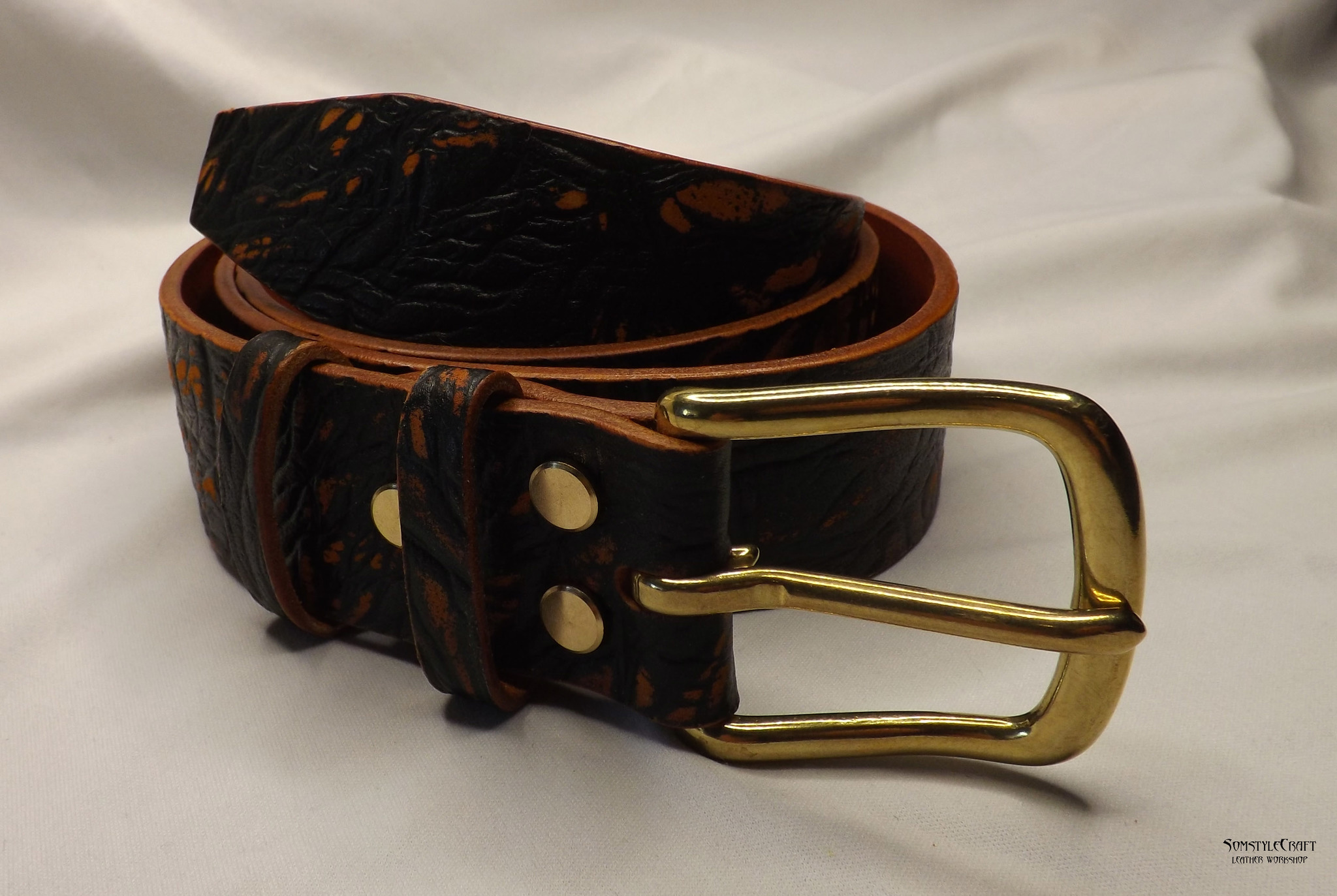 Belarusian leather belt - Belt, Leather products, Needlework with process, Longpost, Video