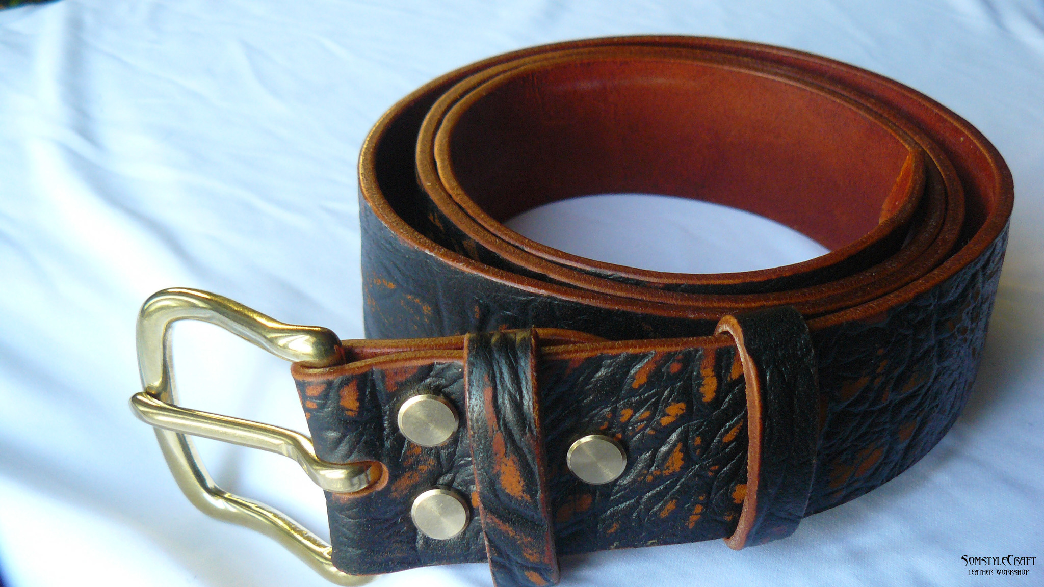 Belarusian leather belt - Belt, Leather products, Needlework with process, Longpost, Video