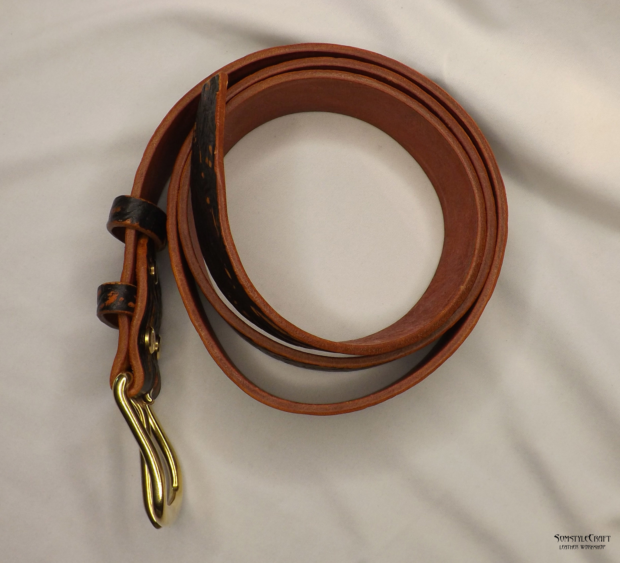 Belarusian leather belt - Belt, Leather products, Needlework with process, Longpost, Video