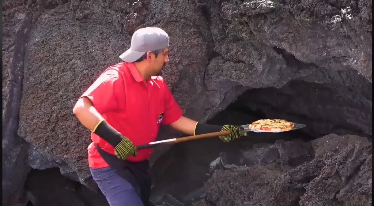 Piping hot - Guatemala, Volcano, Pizza, Cooking, Longpost, Pacaya Volcano