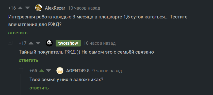 Тайный покупатель РЖД - Поезд, Плацкарт, РЖД, Комментарии на Пикабу, Скриншот