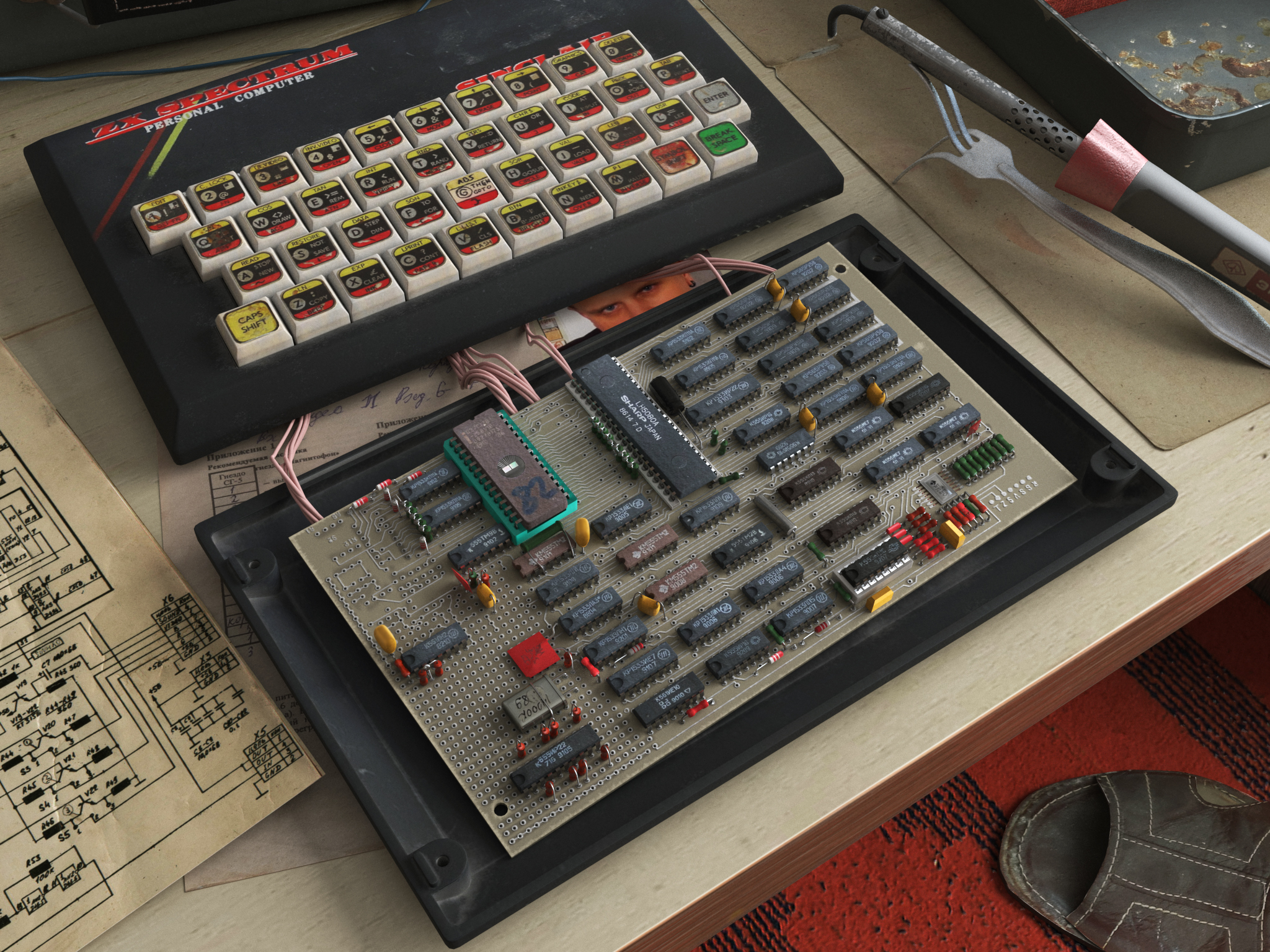 ZX Spectrum - My, Zx spectrum, 3D graphics, 3DS max, Vray