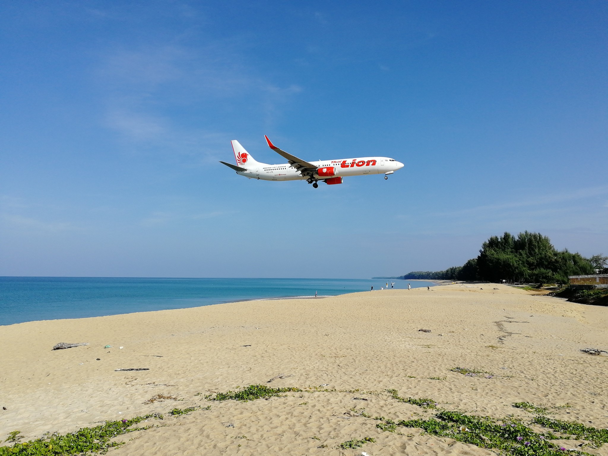 Tai, the beach, the plane... - My, Spotting, Airplane, Beach, Phuket, Longpost, The photo