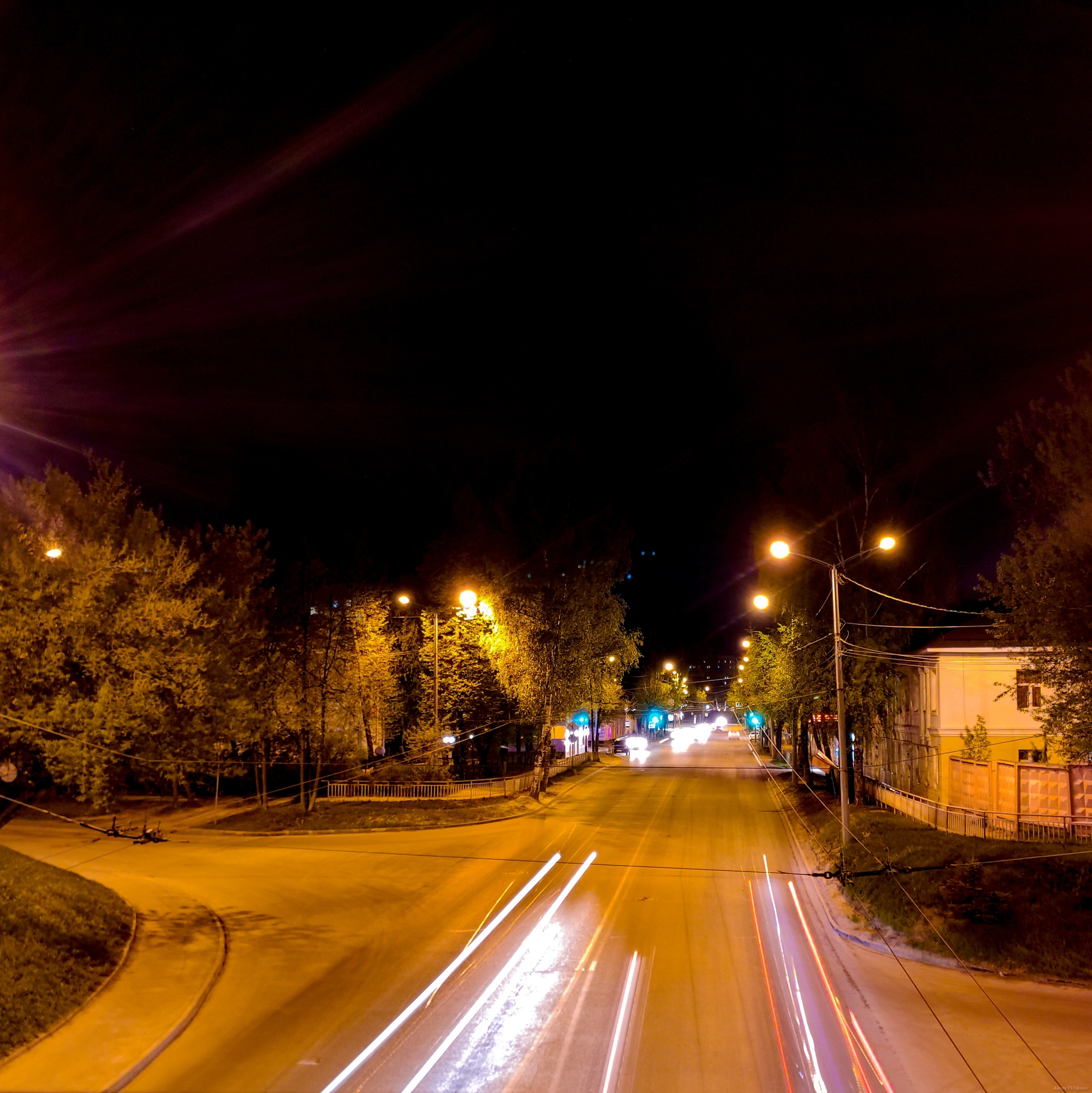 Night road - My, Night city, Yoshkar-Ola, Night shooting, Night