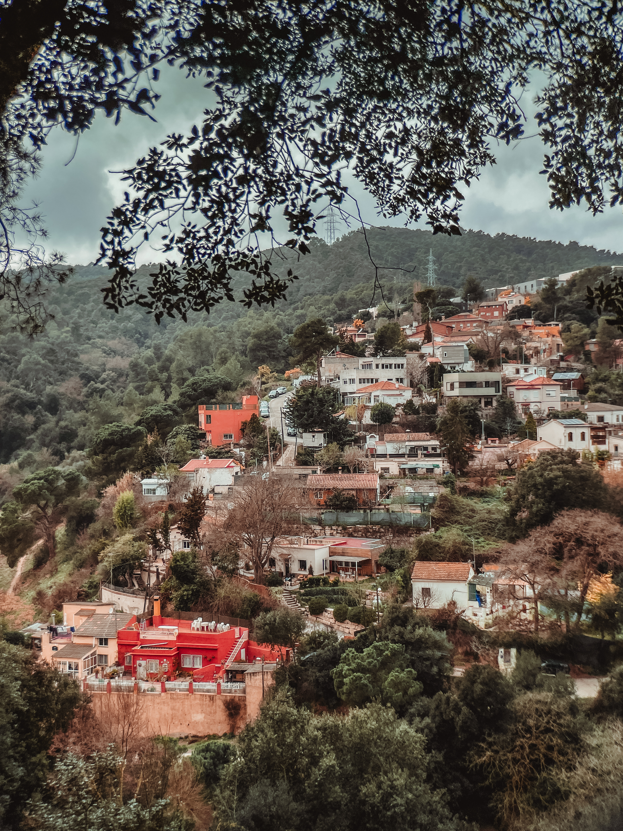 Village in the mountains - My, Mobile photography, Village, Forest, Nature, The photo