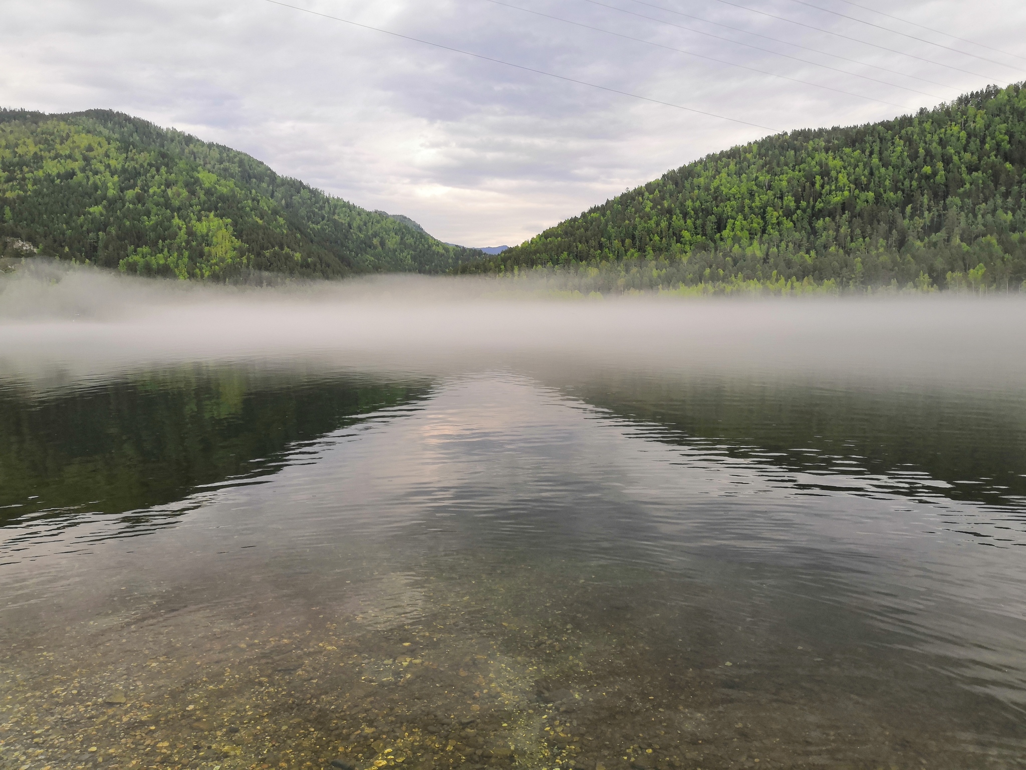 Evening near the Sayano Shushenskaya HPP - My, Sayano-Shushenskaya HPP, Khakassia, Photo on sneaker, Appeasement, Nature, Longpost