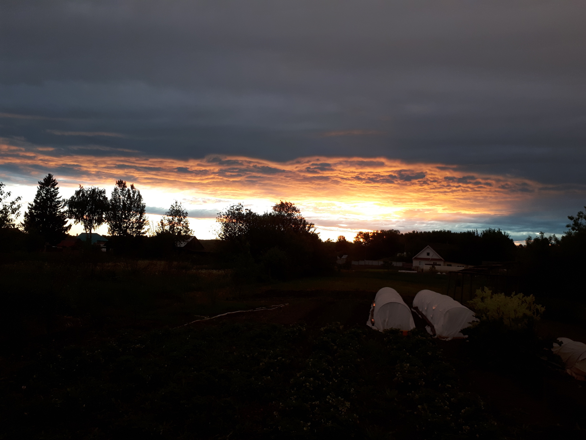 Just another evening after the storm - My, Village, Photo on sneaker