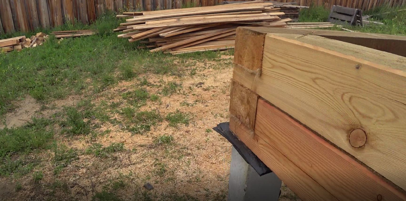 Tying piles with timber. 8 important rules - My, Building, Construction, Builders, Workers, Work, Master, Life hack, With your own hands, , Irkutsk, Baikal, House, Dacha, Video, Longpost, Video blog