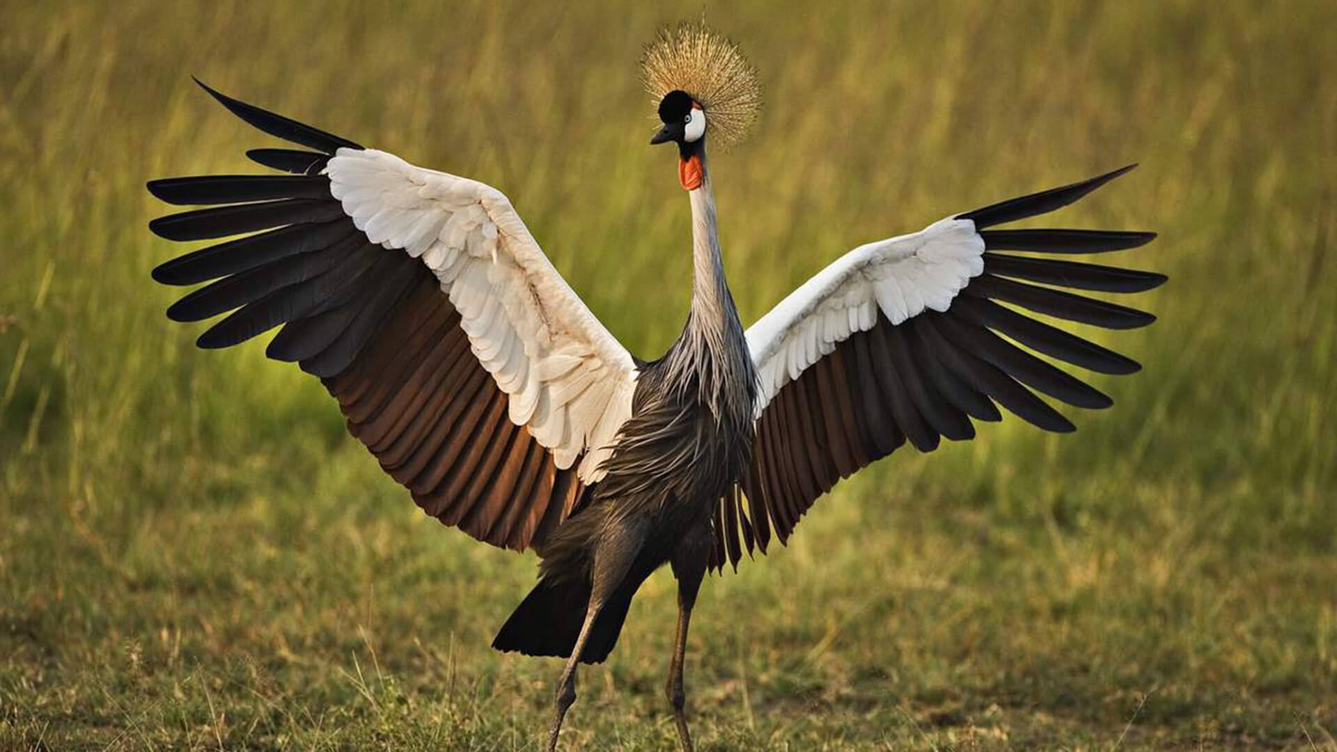 Rare crowned crane chick hatched at Moscow Zoo - Crowned crane, Cranes, Zoo, Moscow, Video, Longpost