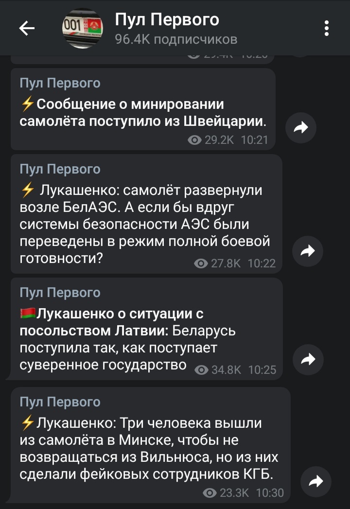 Popcornim - Alexander Lukashenko, Politics, Longpost, Republic of Belarus, Screenshot, Telegram channels