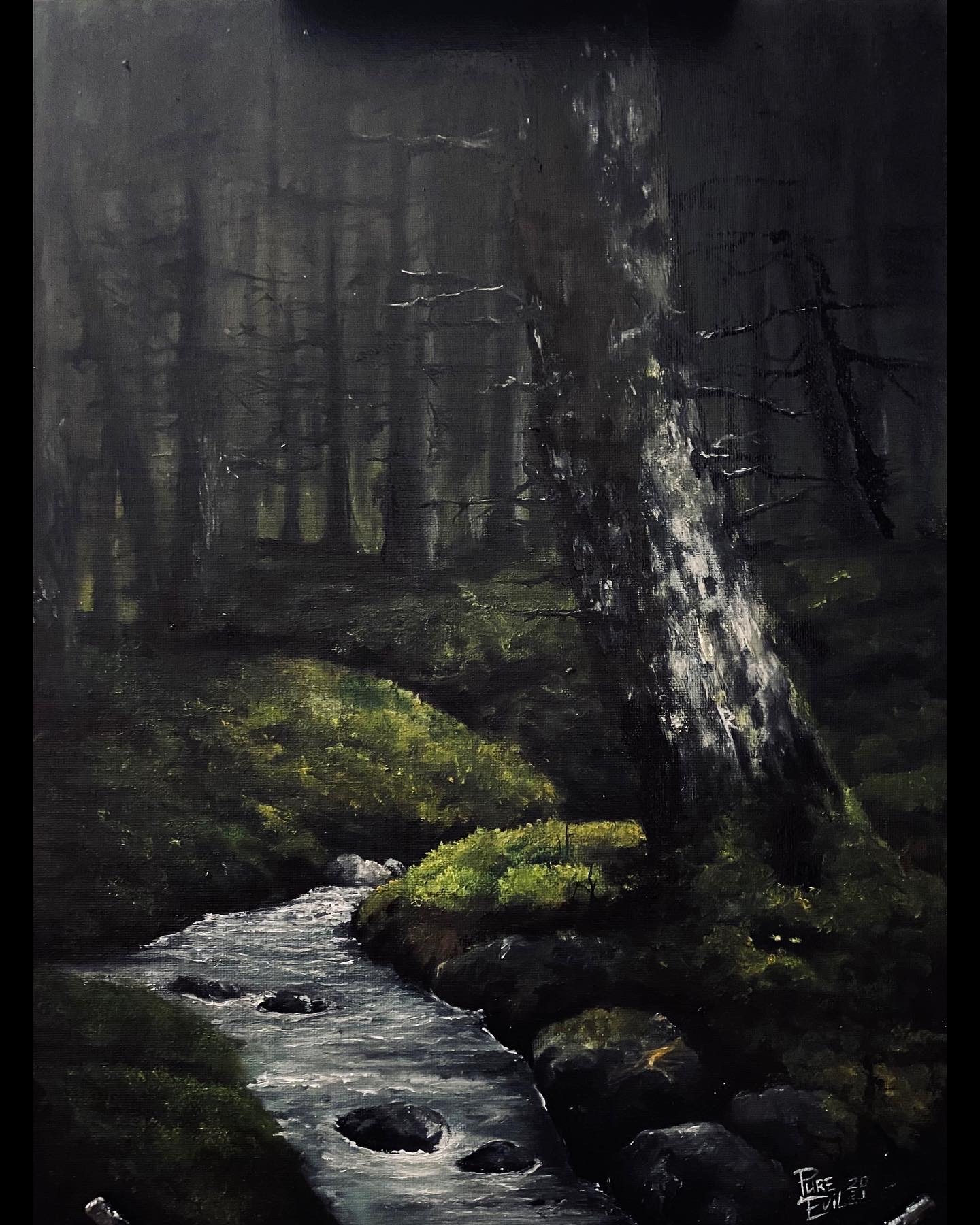 Raido - My, Art, Painting, Runes, Forest, Moss