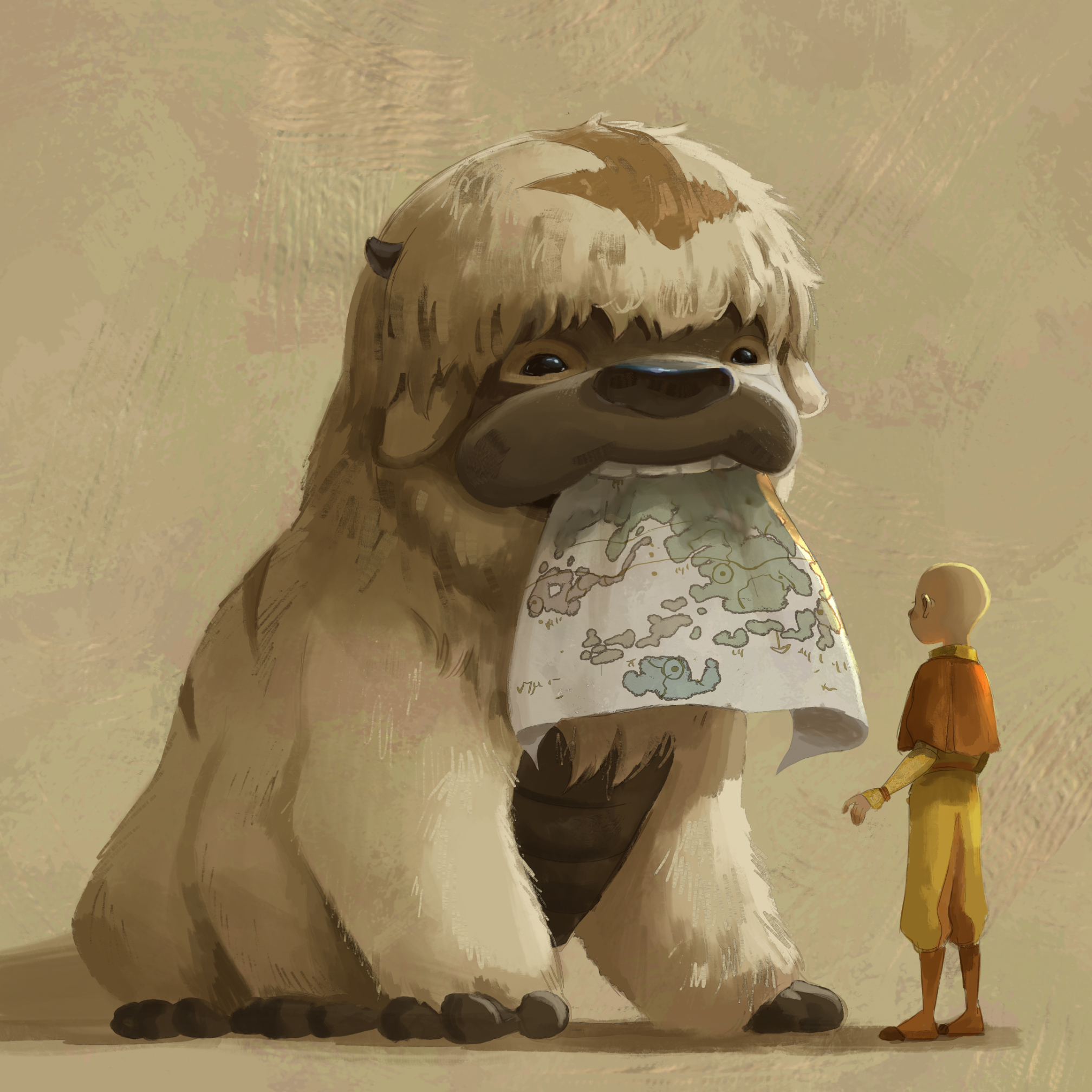 Appa & Aang - Арт, Аанг, Аватар: Легенда об Аанге, Аппа, Мультсериалы, Рисунок, Tamberella