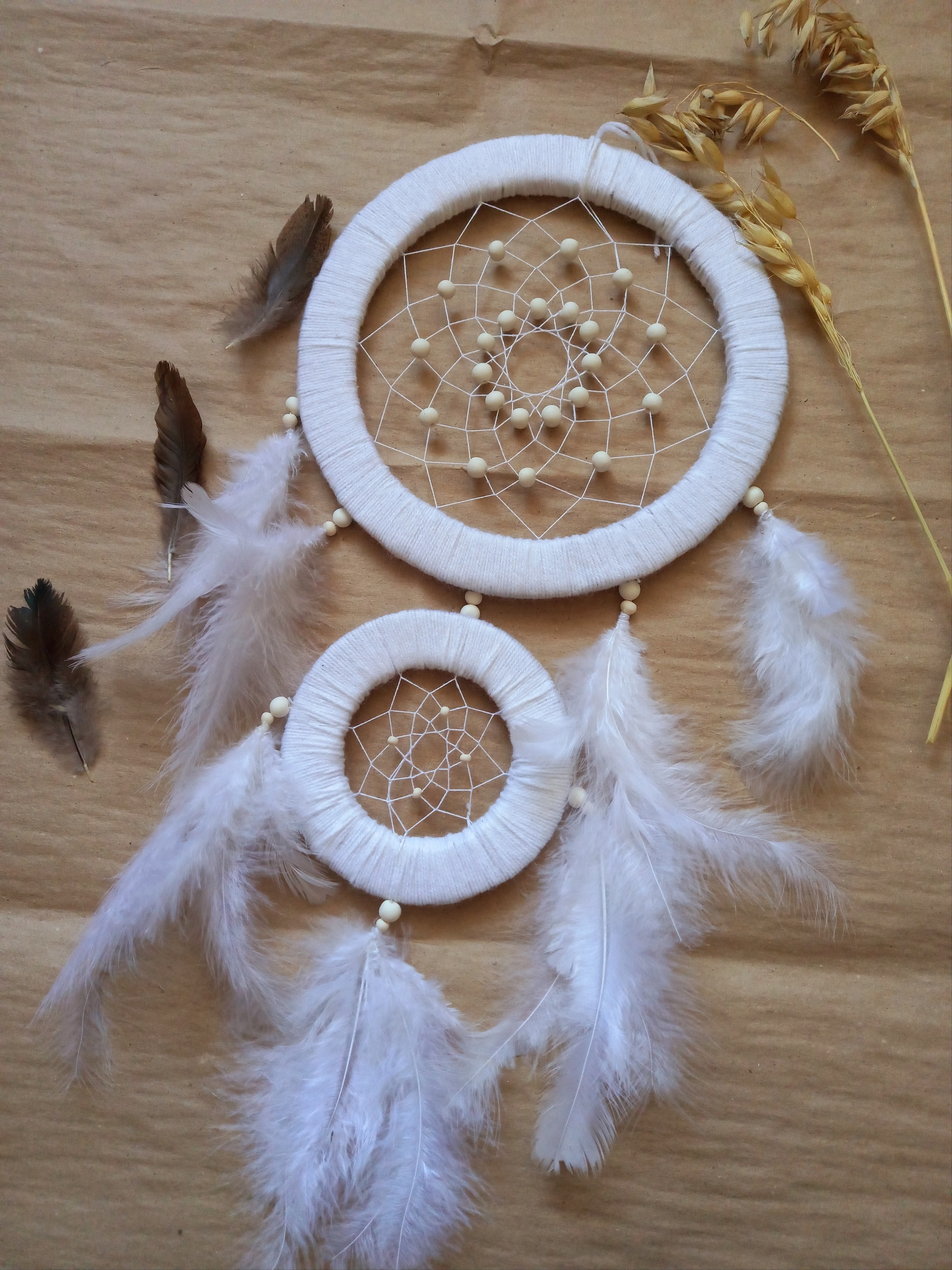 My catchers - My, Handmade, Dreamcatcher, With your own hands, Weaving, Longpost, Needlework without process