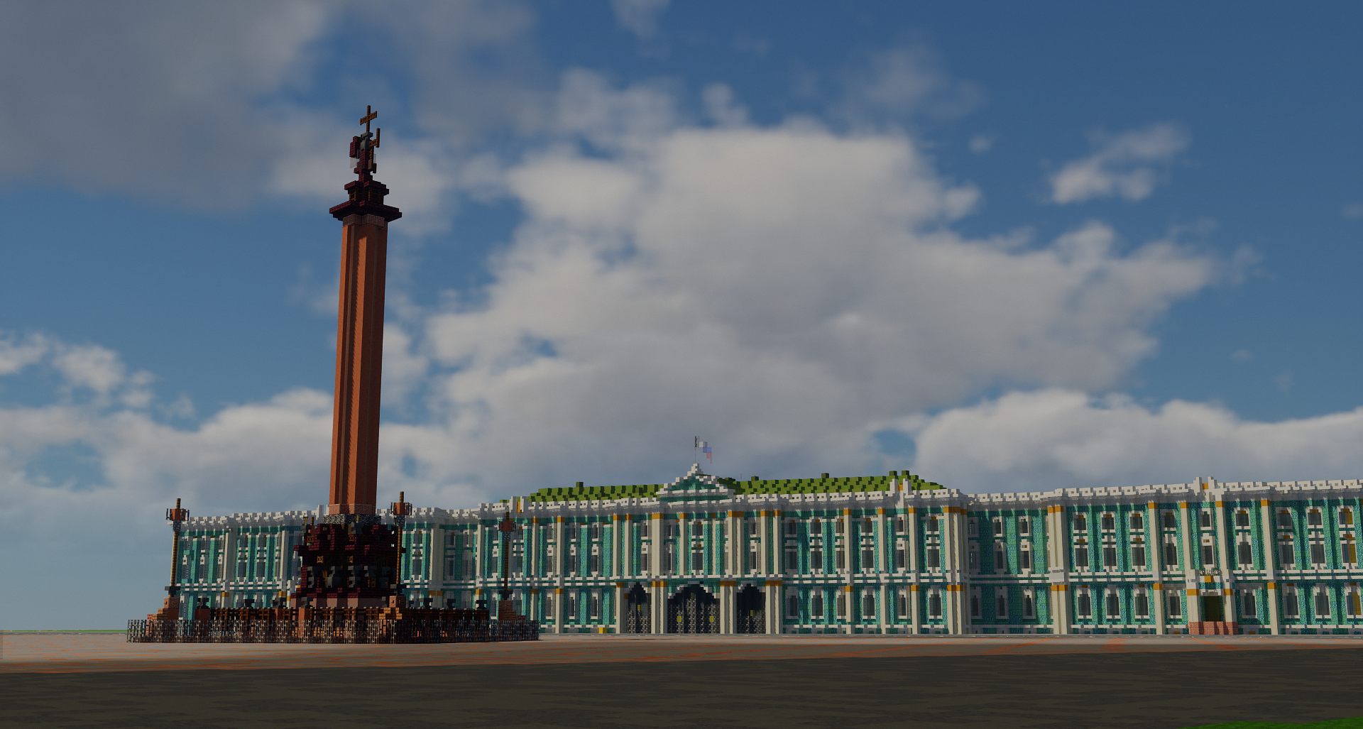 Saint Petersburg in Minecraft - My, Saint Petersburg, Minecraft, Russia, Town, Building, Travels, Games, Palace Square, , Peter-Pavel's Fortress, Cities of Russia, Longpost, Interesting, Video