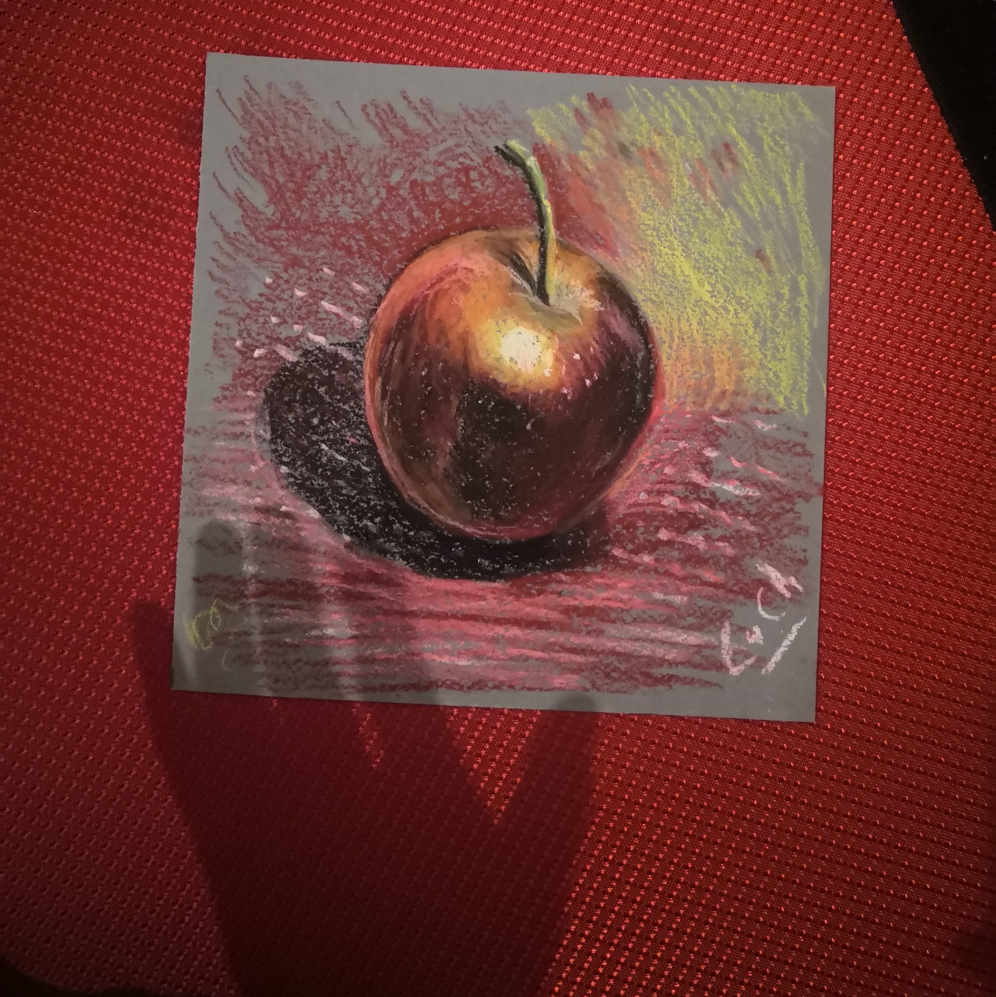 Material difference - My, Pastel, Artist, Apples, Art, Painting, Drawing, Krasnoyarsk, Sketch, , Lemon