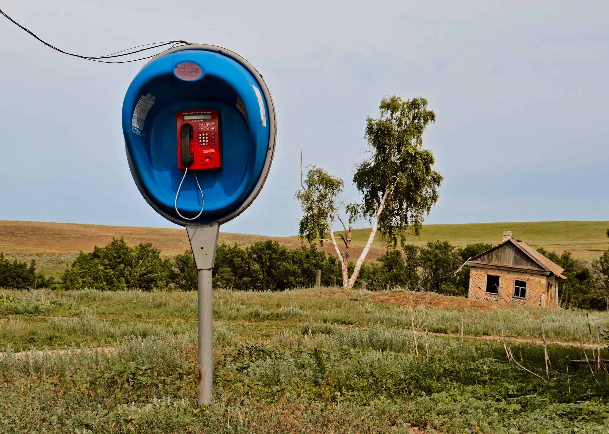 Phone in the steppe - My, Telephone, Contrast, Fuck aesthetics