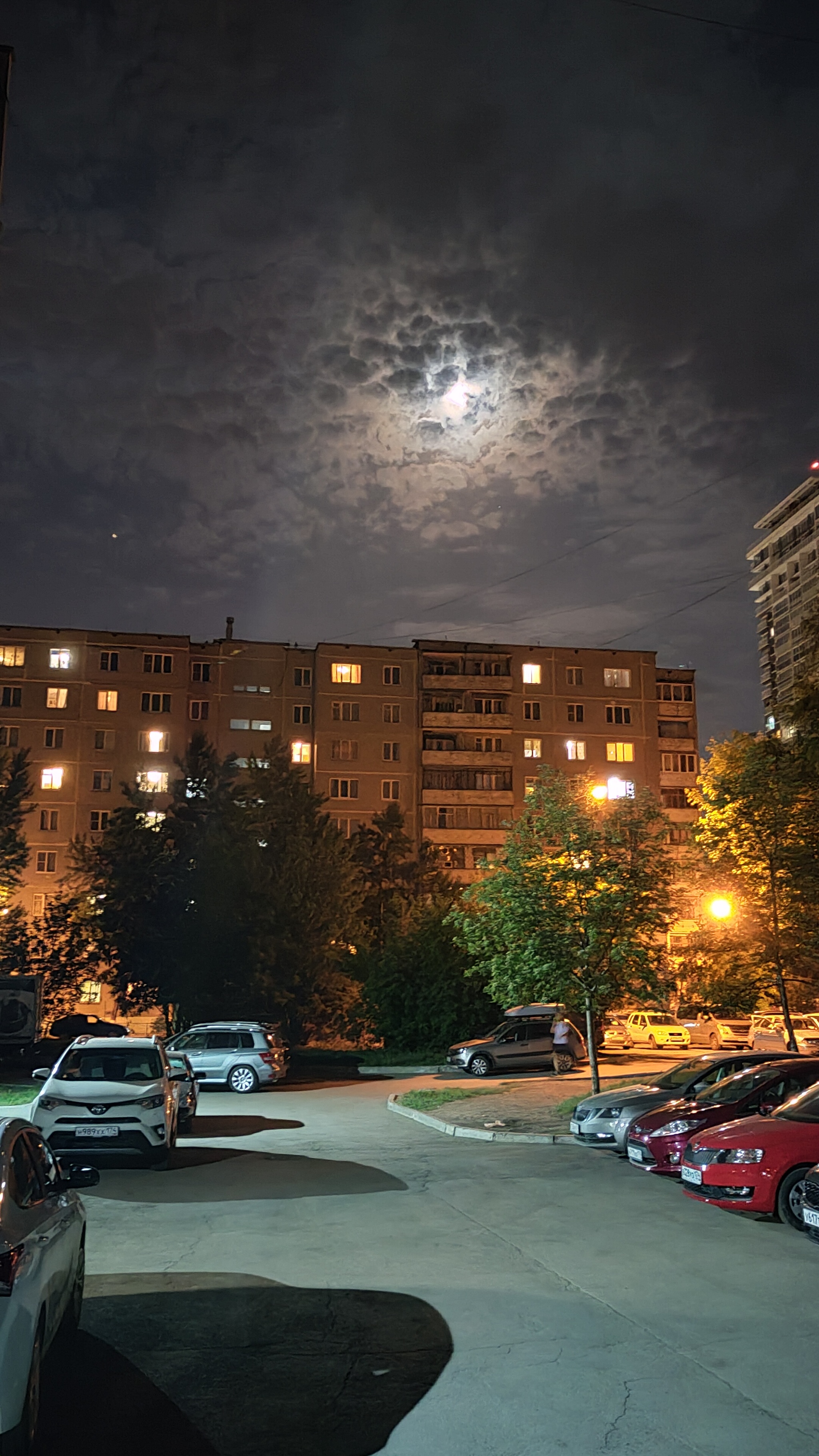 Somewhere in Chelyabinsk - Night, Clouds, Landscape, beauty, Chelyabinsk, moon